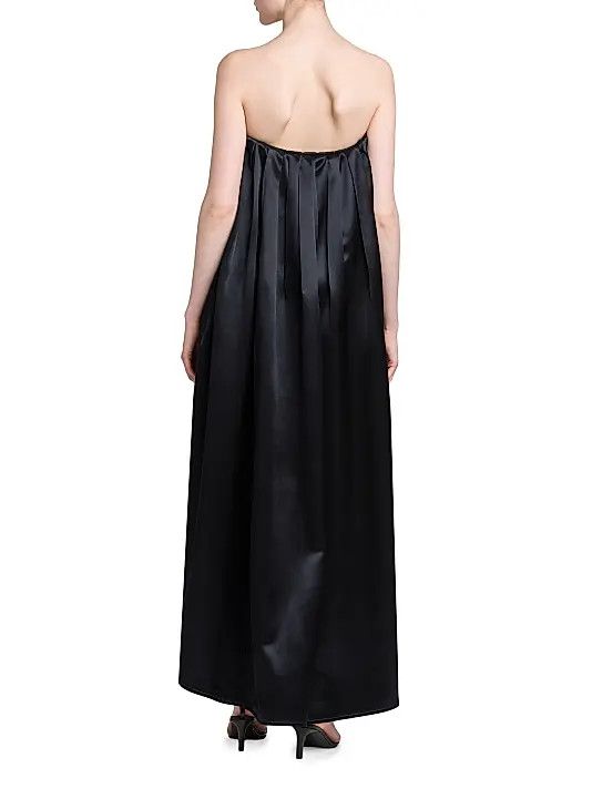 Jil Sander o1loc1c0426 Satin Pleated Strapless Gown in Multicolor Size S / US 4 / IT 40 - 4 Thumbnail