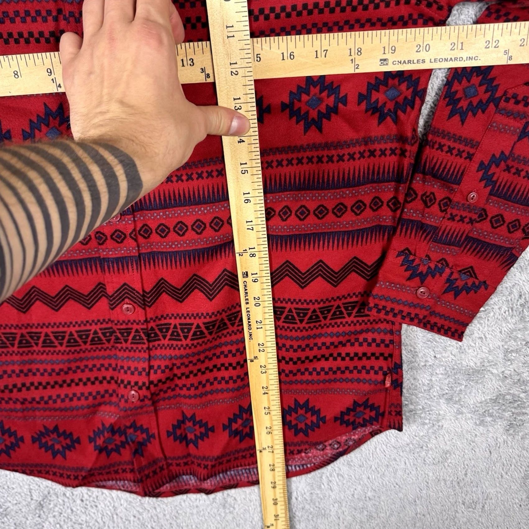Levi's VINTAGE Levi’s Southwestern Flannel Shirt Men S Aztec Western Cowboy Rodeo Utility Work Rockabilly NEW Size US S / EU 44-46 / 1 - 7 Thumbnail