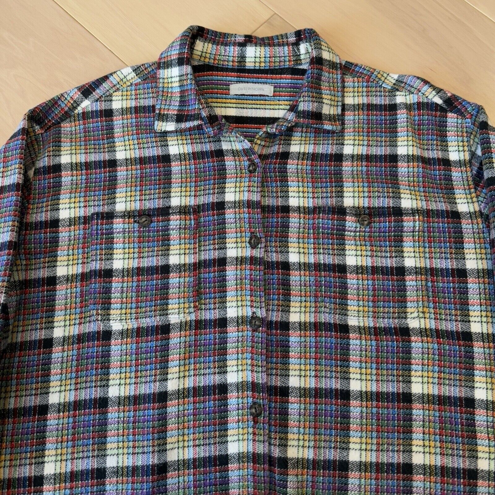 Outerknown Outerknown Shirt Small Multicolor Button Up Heavy Blanket Size S / US 4 / IT 40 - 3 Thumbnail