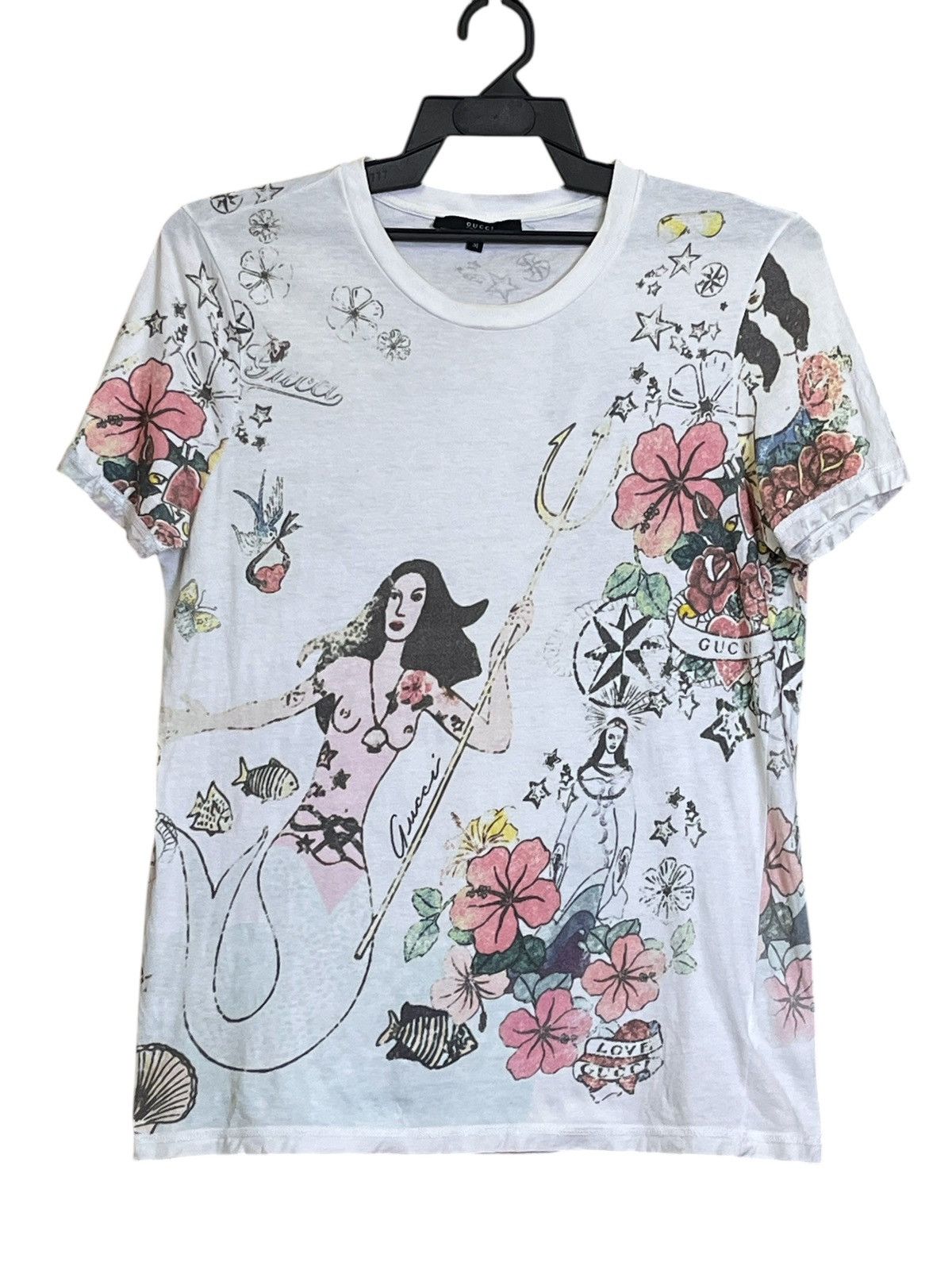 Gucci GUCCI MERMAID PRINT TEE SHIRT Size US M / EU 48-50 / 2 - 1 Thumbnail