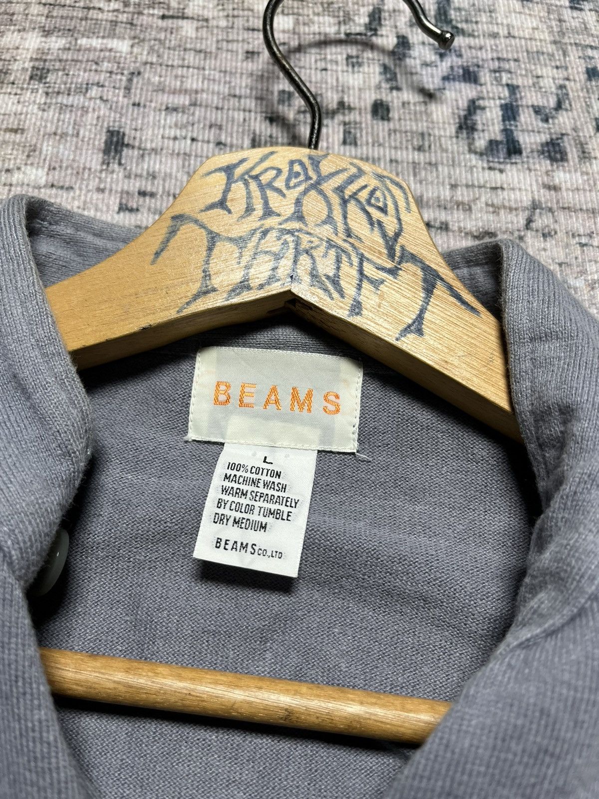 Beams Plus × Japanese Brand × Vintage 💥Vintage Beams Japan Zipper Up Sweter 90s Size US L / EU 52-54 / 3 - 5 Thumbnail