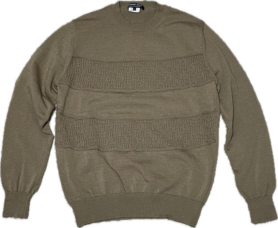 Comme des Garcons × Comme des Garcons Homme Deux Reconstructed Stitch Pattern Knit Sweater Size US L / EU 52-54 / 3 - 1 Thumbnail