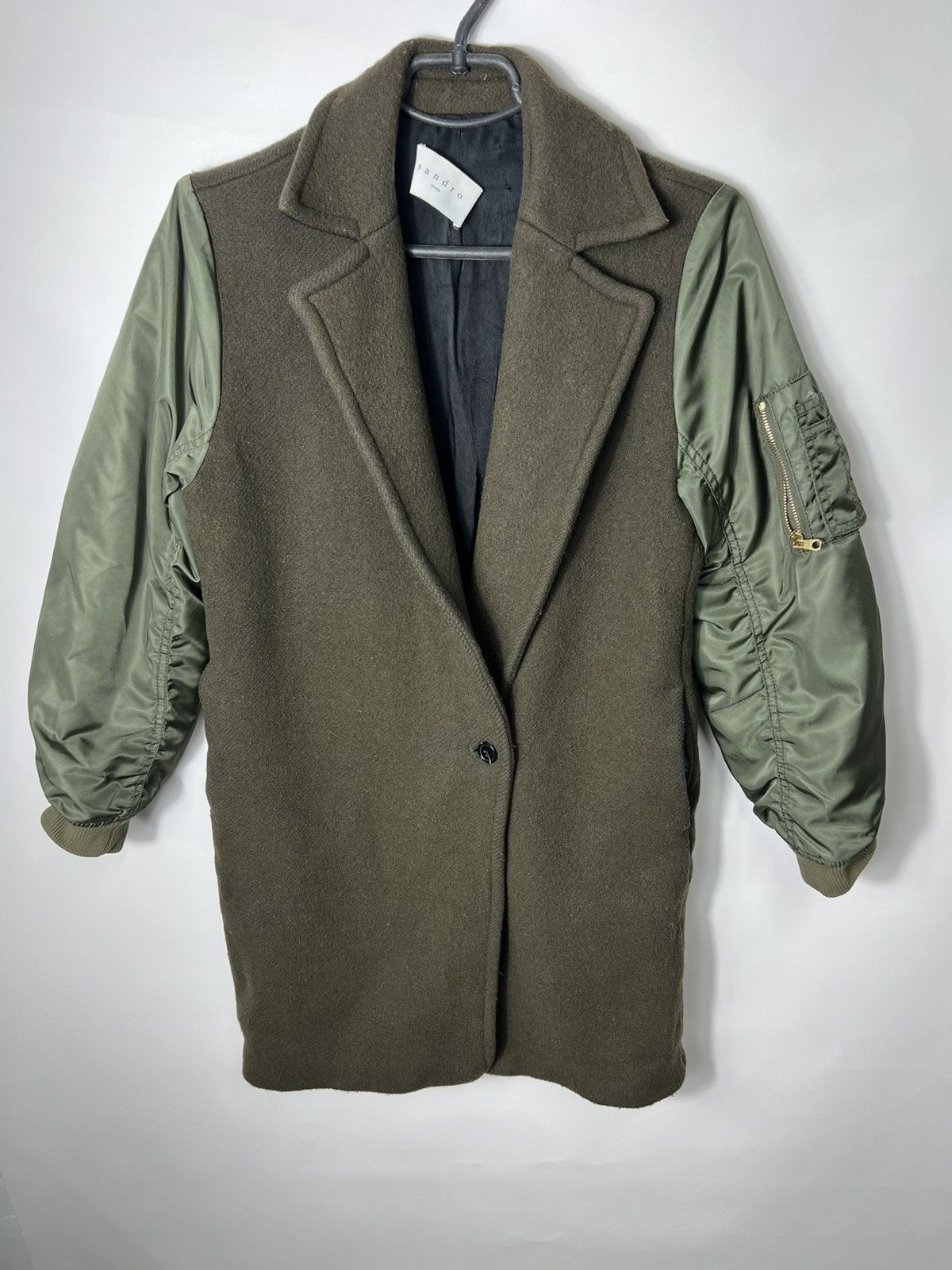 Sandro Vintage luxury italian designer Sandro wool coat Size 36 Size XS / US 0-2 / IT 36-38 - 1 Thumbnail