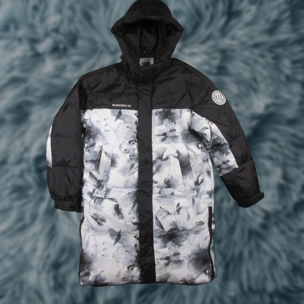 Vintage Bosideng Jacket Women XL Long Puffer Parka Floral Winter Down Water Resistant Hooded Size XL / US 12-14 / IT 48-50 - 1 Thumbnail