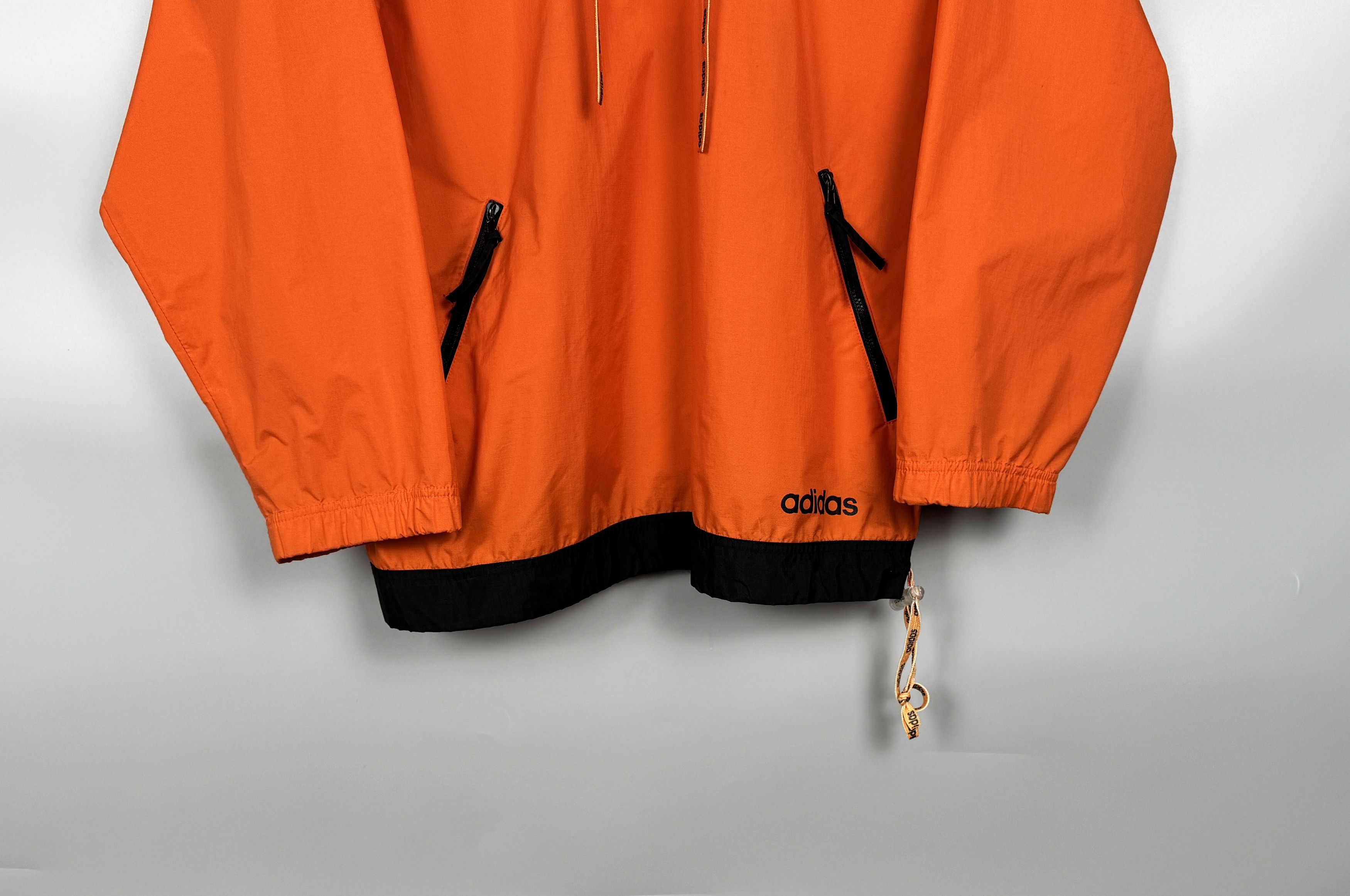 Adidas Vintage ADIDAS Orange Anorak Big Logo Light Jacket Size US S / EU 44-46 / 1 - 5 Thumbnail