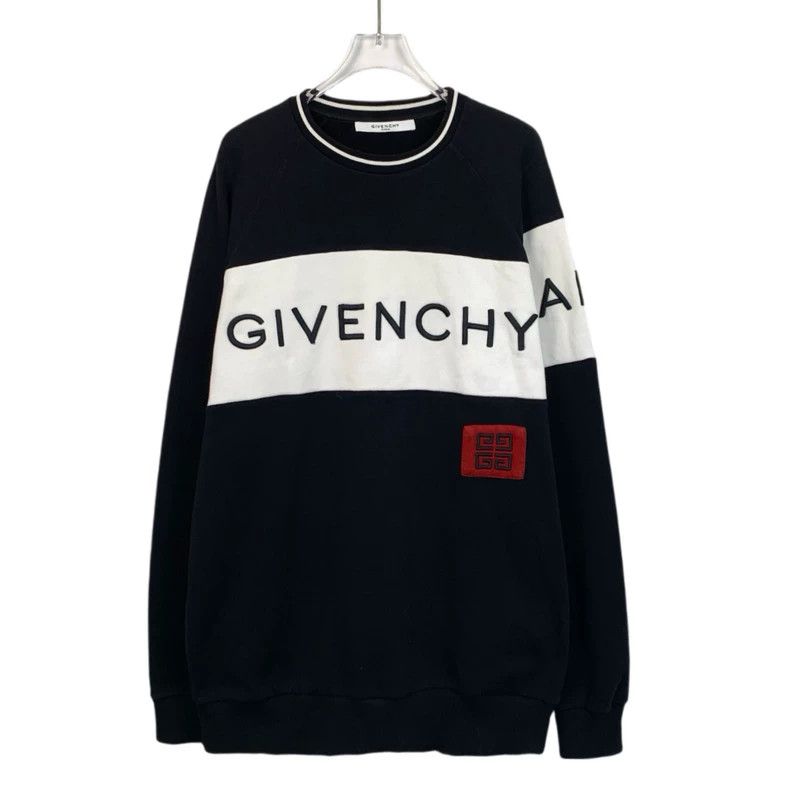 Givenchy Givenchy Black Logo Letter Embroidery T-Shirt Size US M / EU 48-50 / 2 - 1 Thumbnail