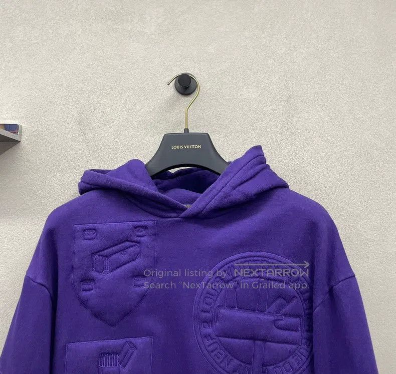 Louis Vuitton Louis Vuitton Purple Embossed Hoodie Size US XS / EU 42 / 0 - 5 Thumbnail