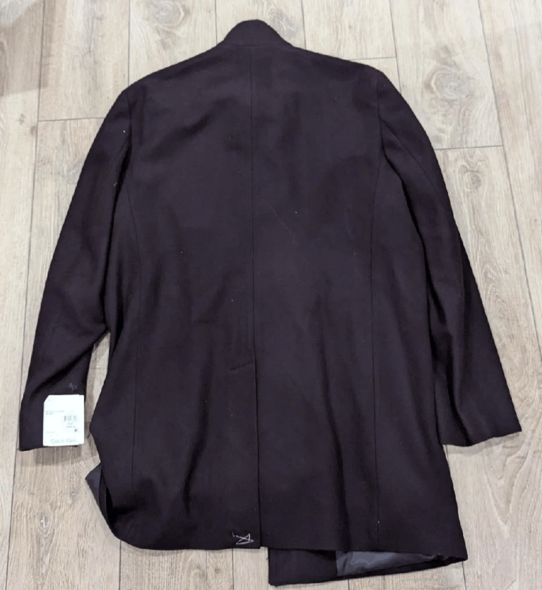 Calvin Klein Calvin Klein Slim Fit Wool-Blend Coat Wine 46R Size US XL / EU 56 / 4 - 4 Thumbnail