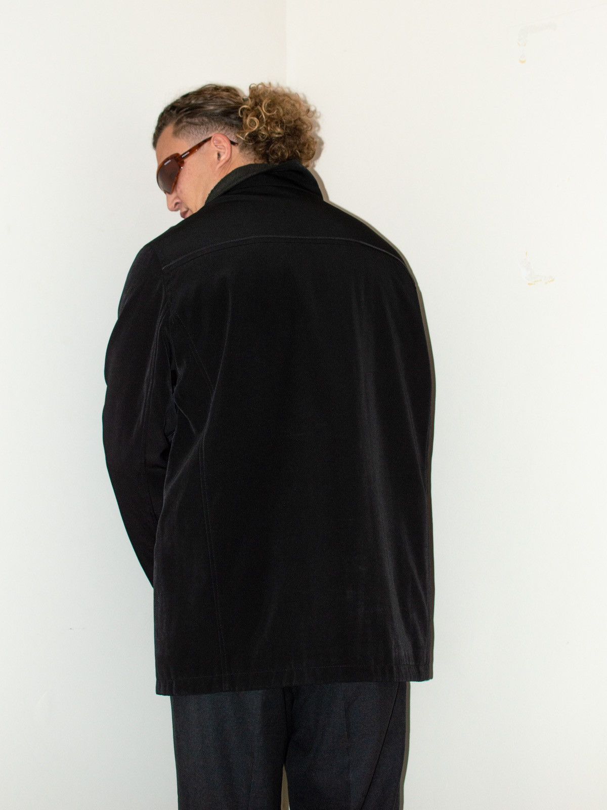 Designer × Vintage Vintage Y2K velvet black Heavy quilted Jacket coat Size US XXL / EU 58 / 5 - 2 Thumbnail
