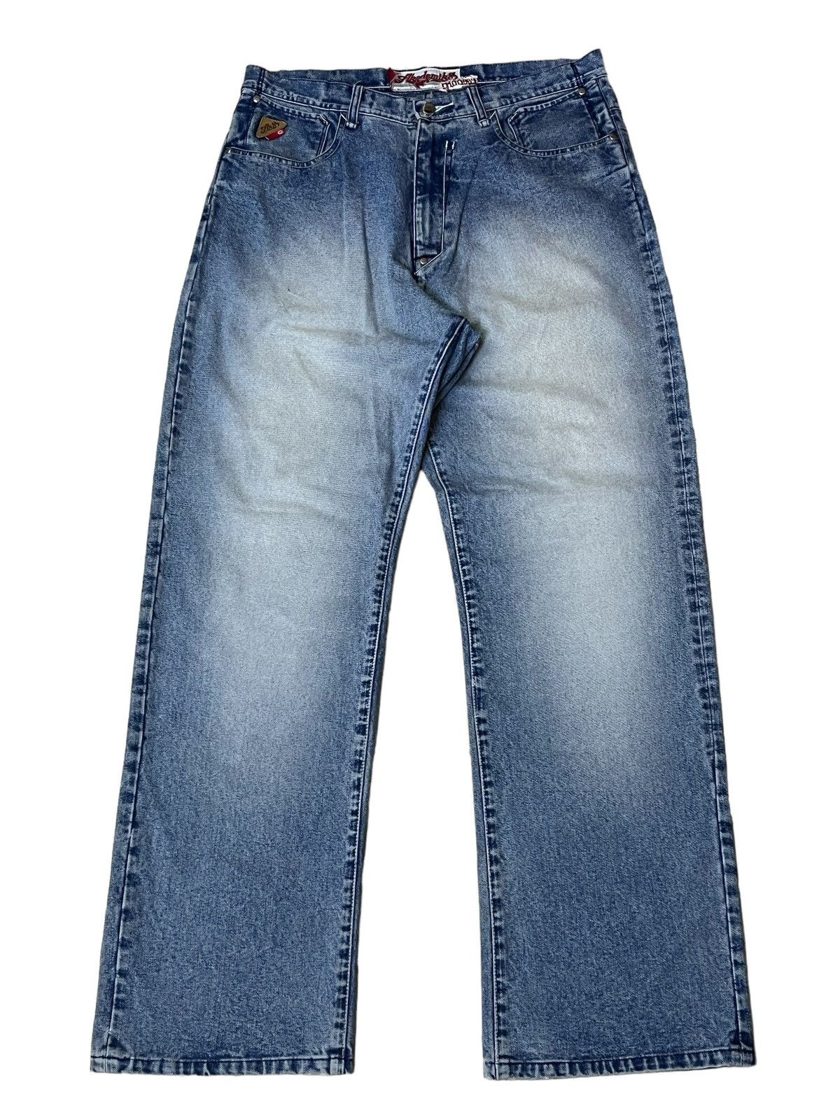 Akademiks BAGGY🔥VINTAGE AKADEMIKS MOOSY BAGGY INSPIRED JNCO JEANS Size US 35 - 1 Thumbnail