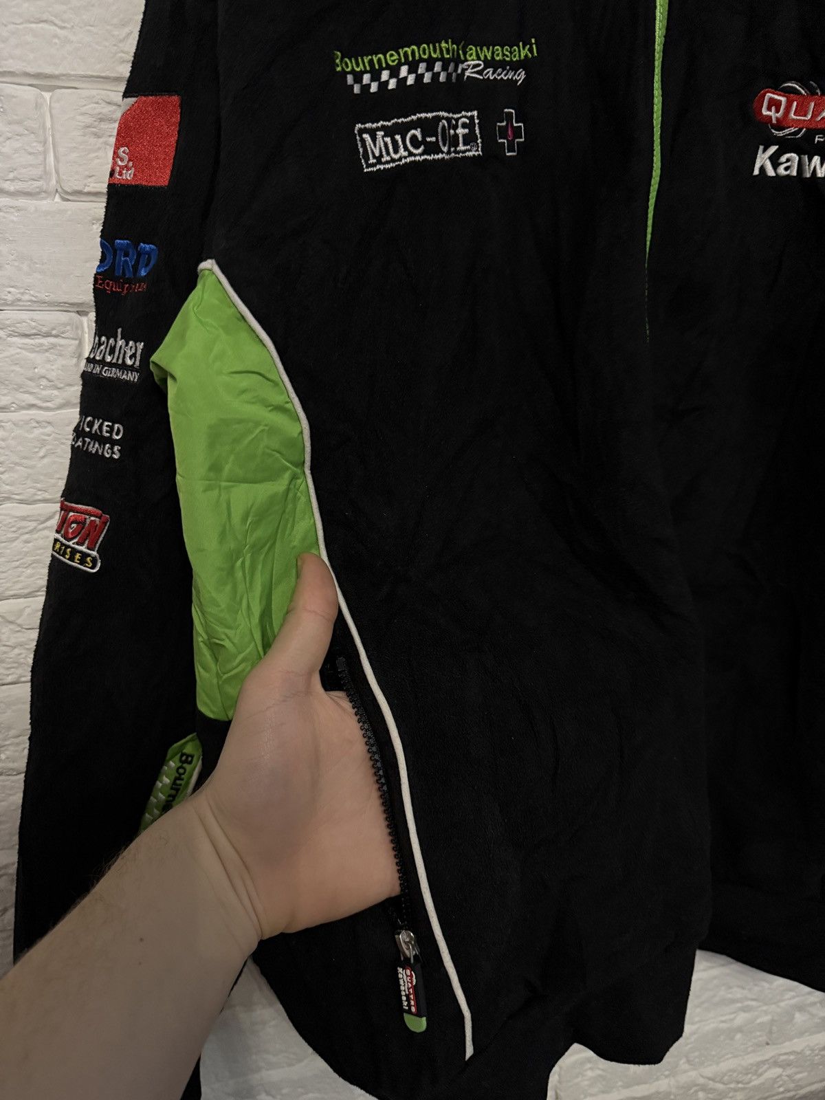 Other Kawasaki Quattro Plant Racing Fleece Bomber Jacket Huge Logo Size US XL / EU 56 / 4 - 6 Thumbnail
