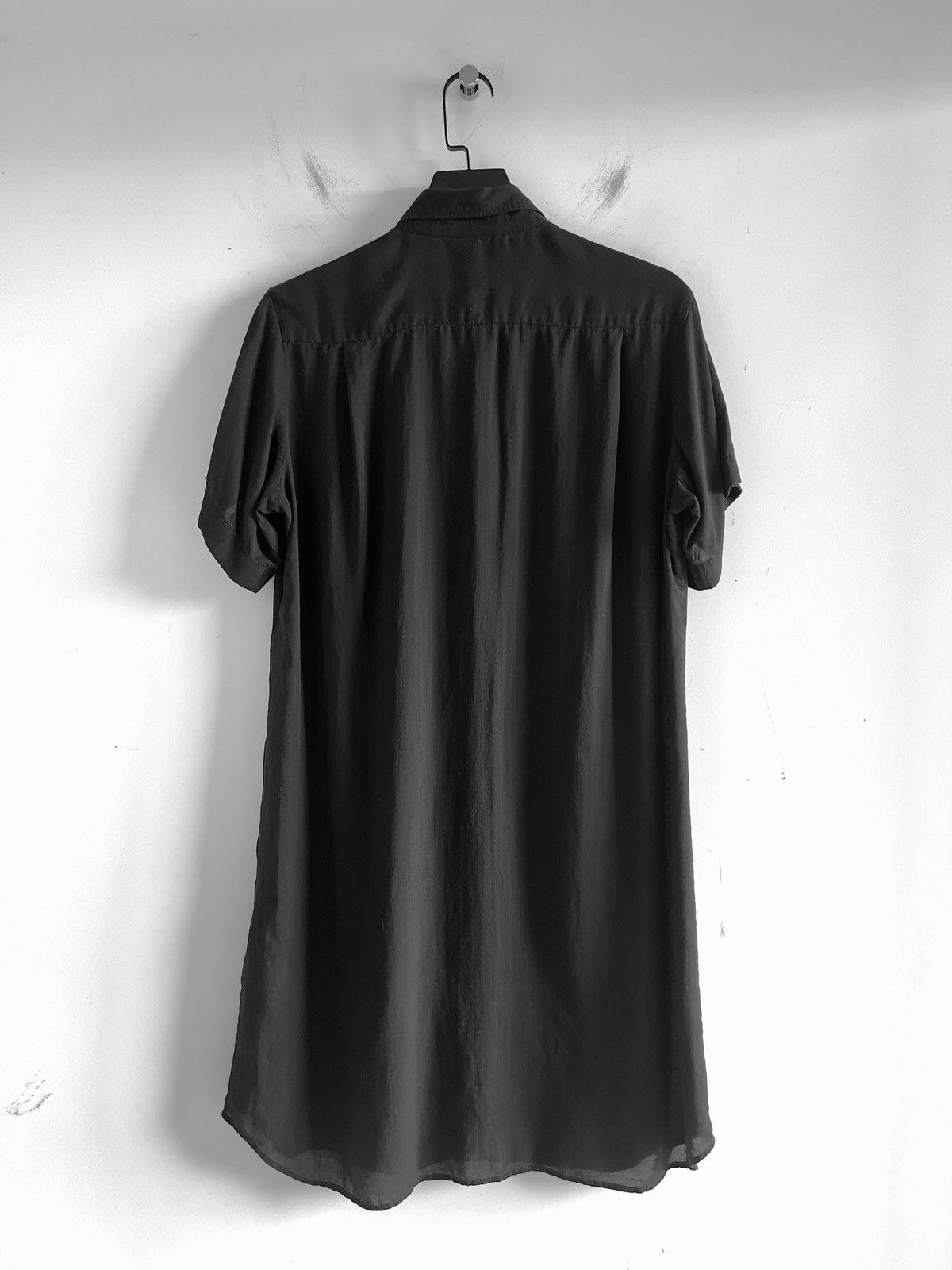 Yohji Yamamoto Yohji Yamamoto +Noir - CELLULOSE HALF LONG SHIRT DRESS Size XS / US 0-2 / IT 36-38 - 3 Thumbnail