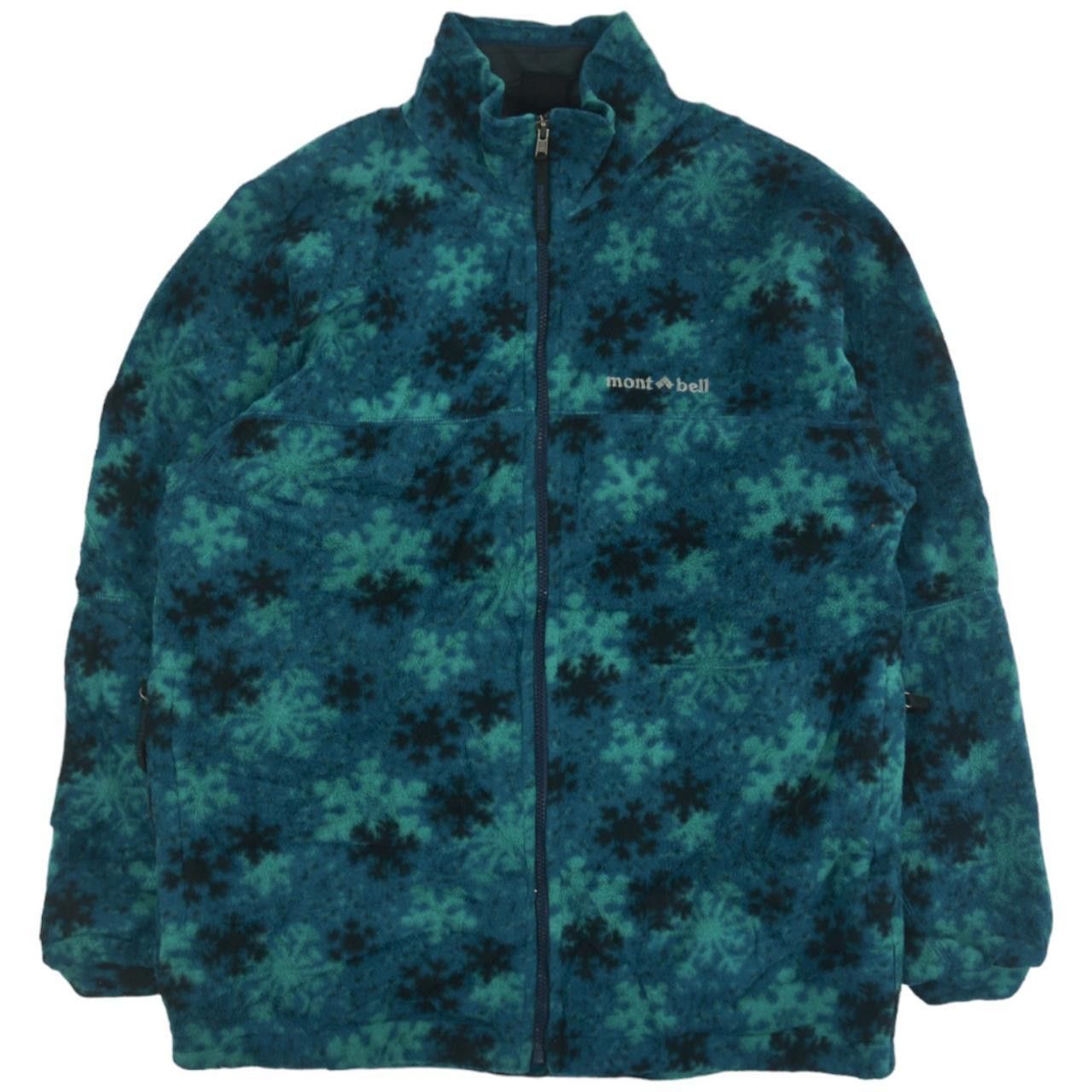 image of Vintage Montbell Zip Up Fleece Jumper Size L in Blue, Men's