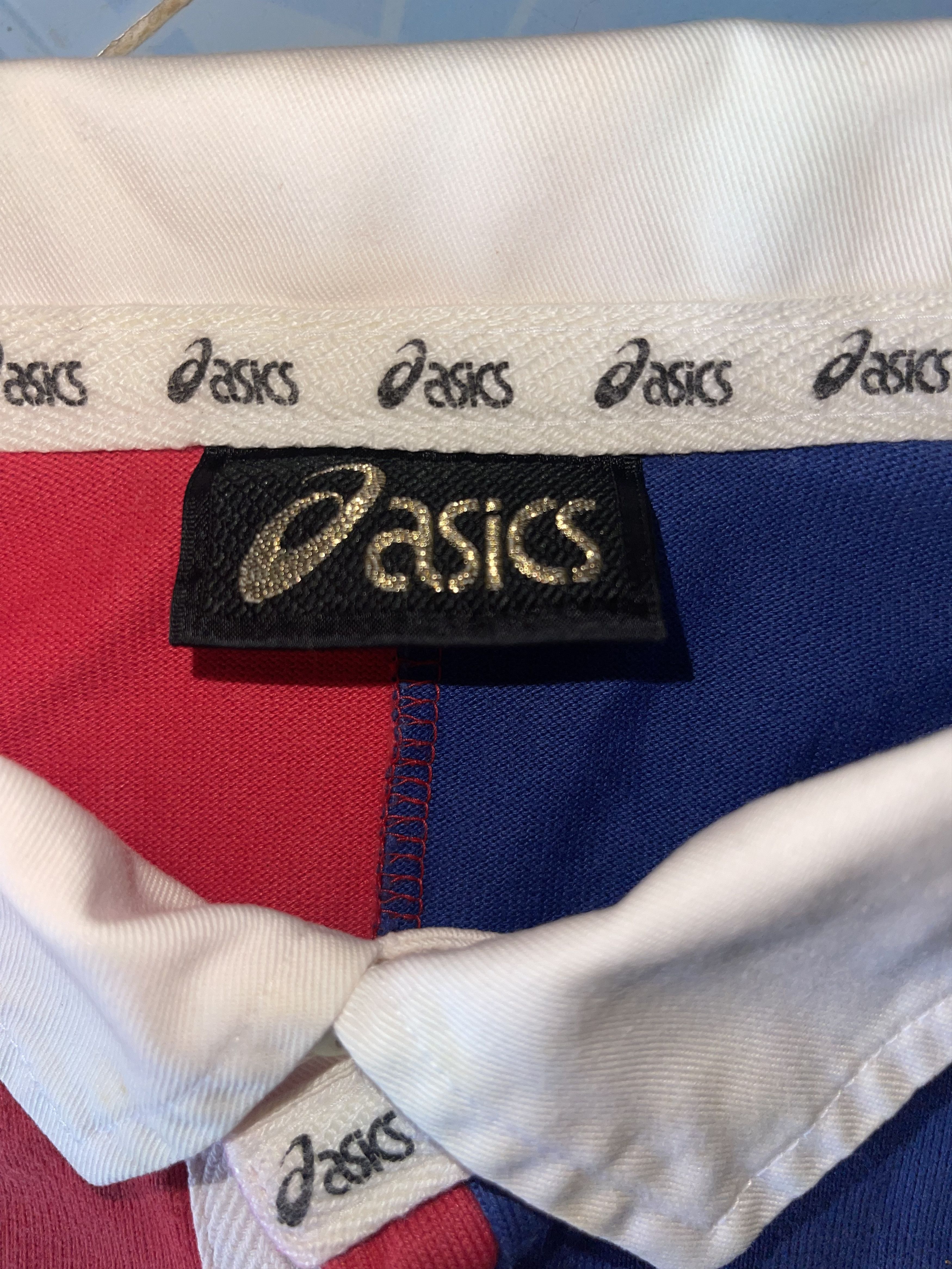 Asics × Japanese Brand × Vintage Vintage 90s Asics Polo Rugby Shirt Size US L / EU 52-54 / 3 - 8 Thumbnail