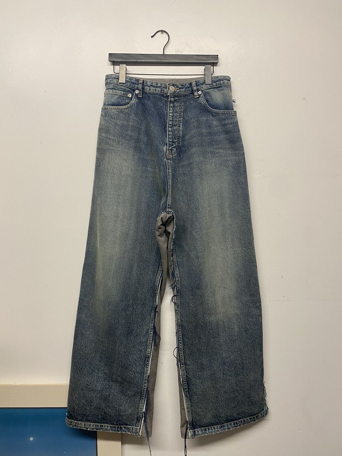 image of Balenciaga Hybrid Denim Sweatpants Demna, Men's (Size 34)