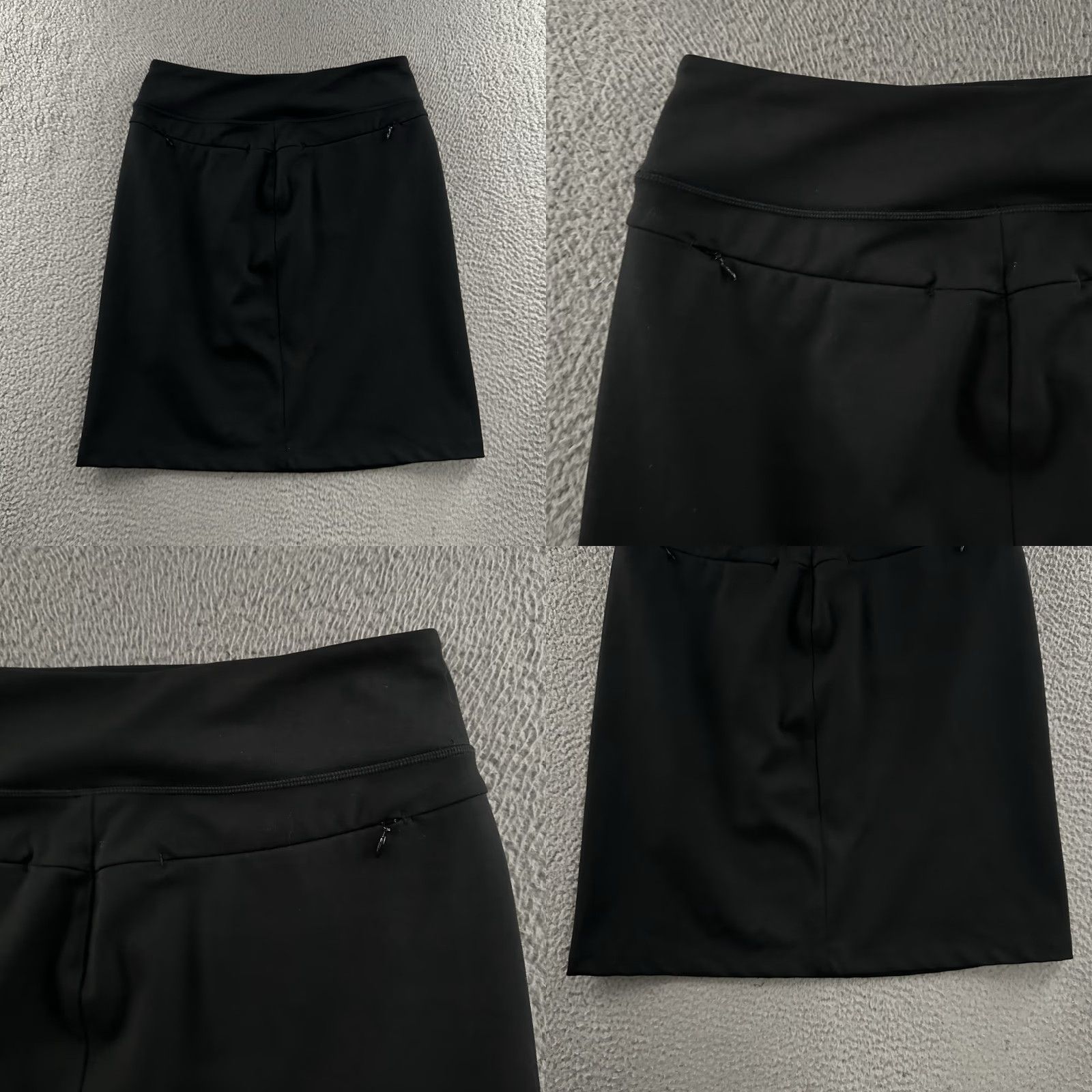 Vintage Duluth Womens Skirt Black Size 8 A-line Pockets Stretch Polyester Blend Size 30" / US 8 / IT 44 - 8 Thumbnail