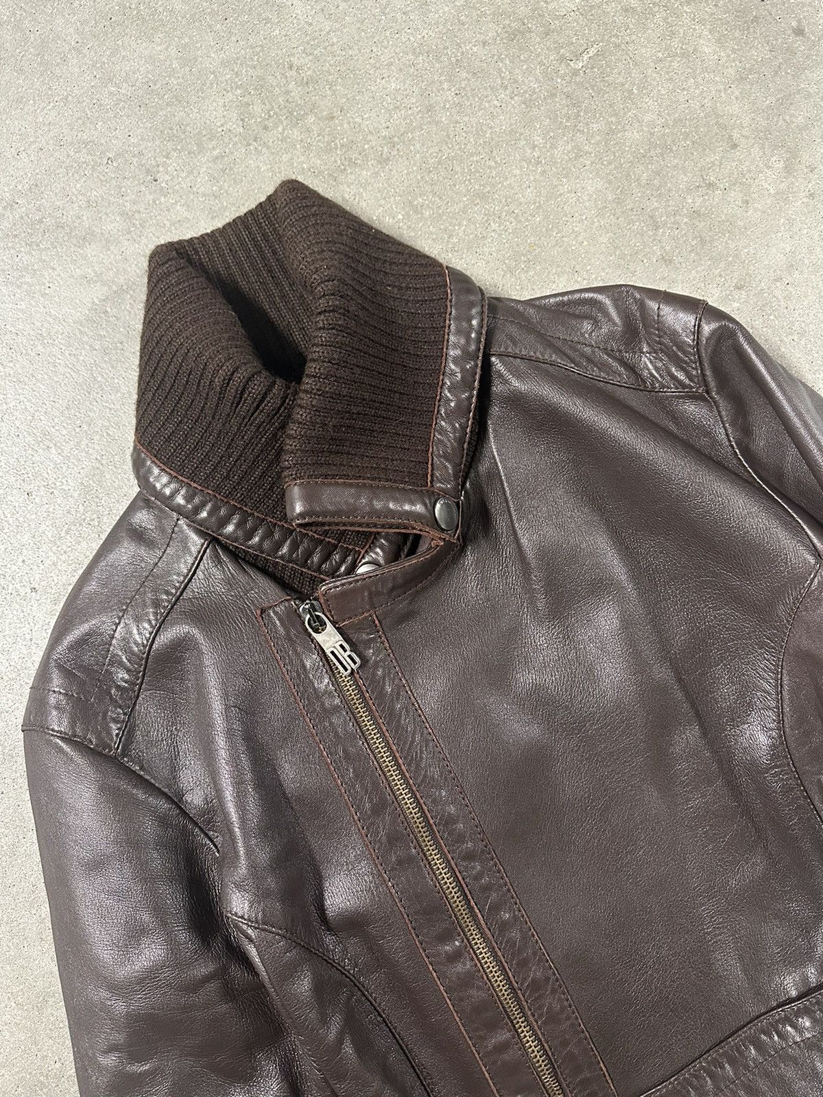 Dirk Bikkembergs × Vintage RARE A/W04 Dirk Bikkembergs Runway Lamb Leather Jacket Size L / US 10 / IT 46 - 13 Thumbnail