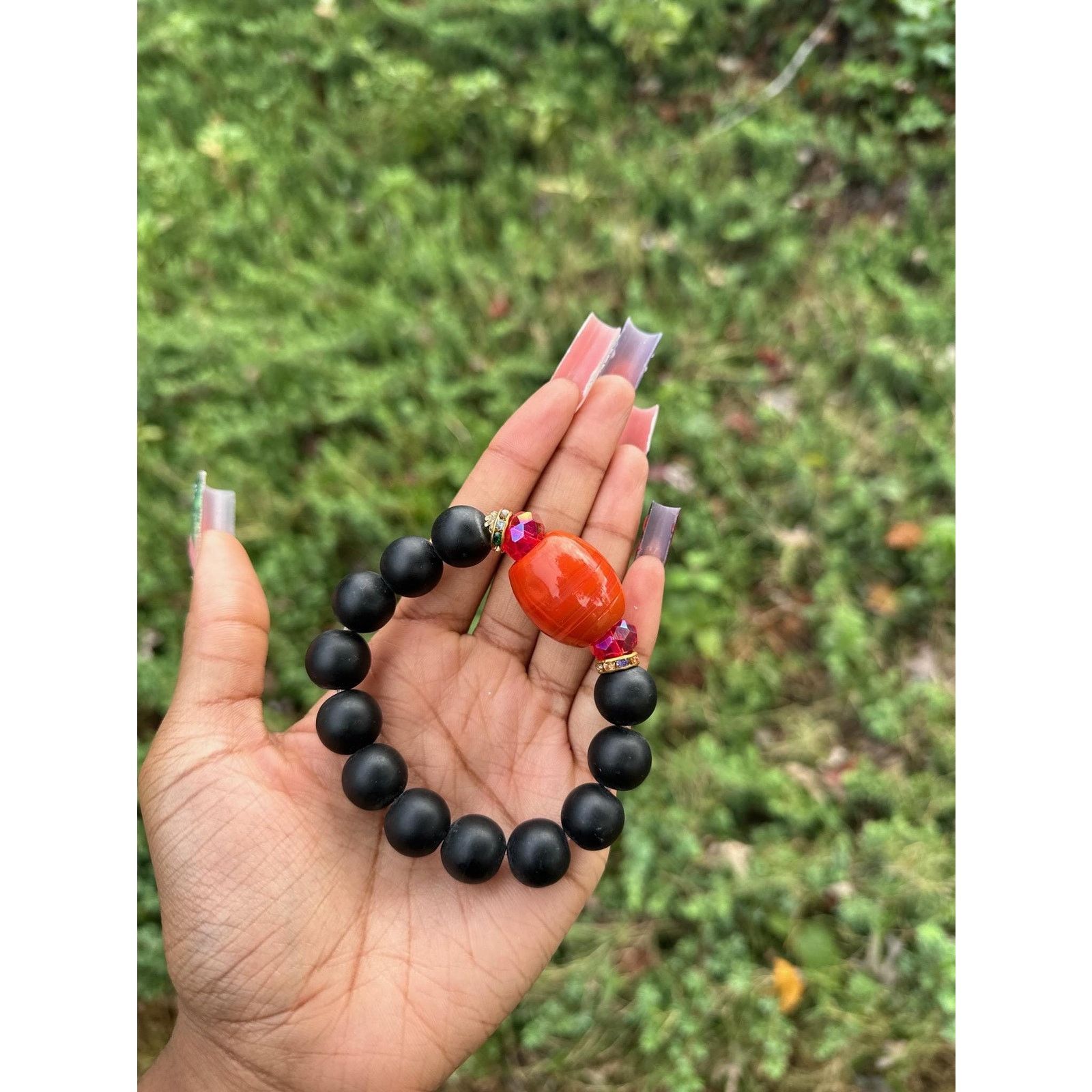 Nialaya × Other Handcrafted African matte charcoal beaded bracelets Size ONE SIZE - 5 Thumbnail