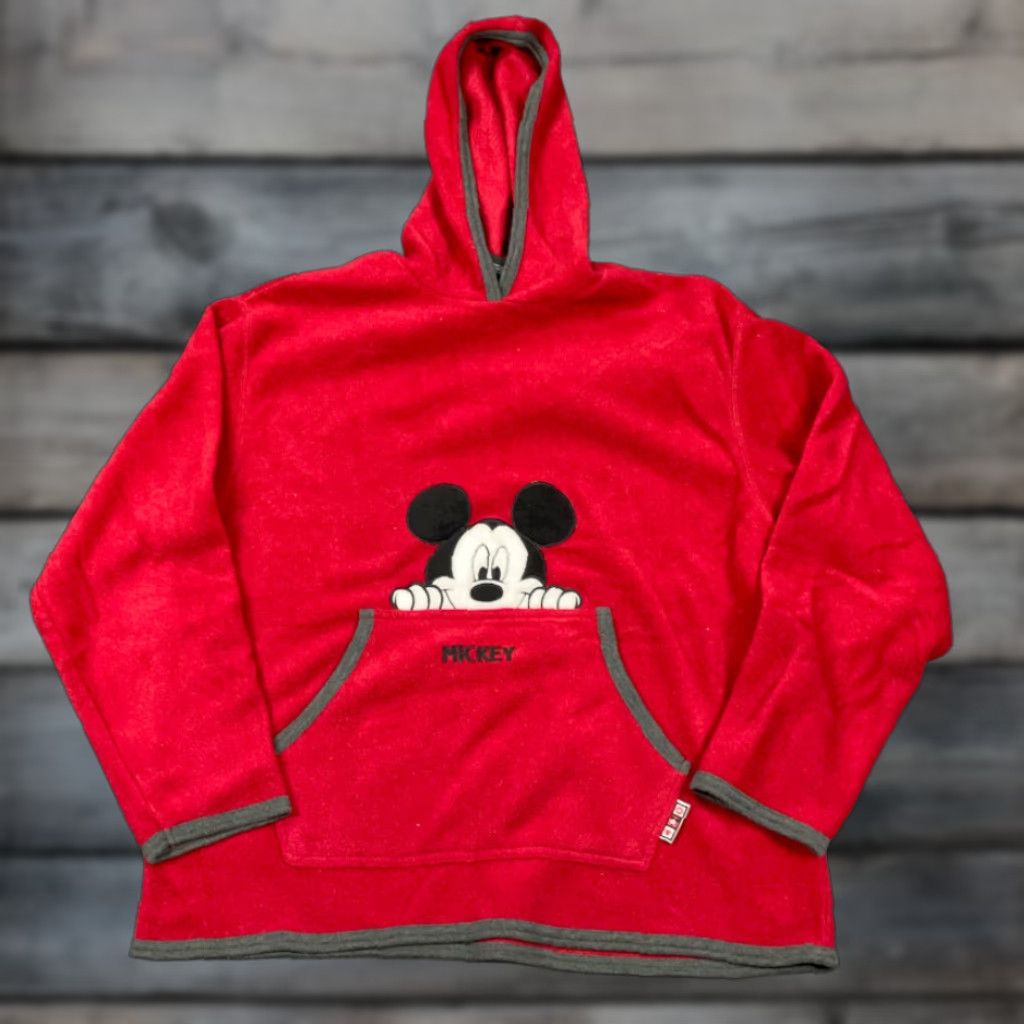 Mickey Unlimited VTG Mickey Unlimited Red Fleece Embroidered Hoodie Adult Medium Sweatshirt Men Crew Neck Pullover Graphic Print 90s Cartoon Retro Disney Size US M / EU 48-50 / 2 - 1 Thumbnail