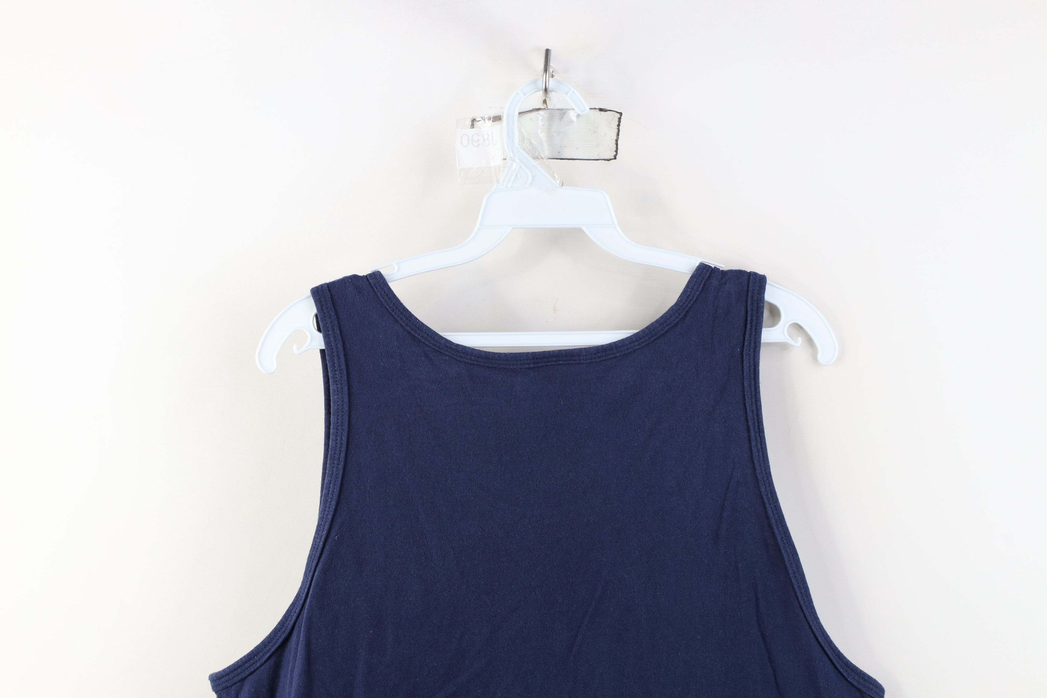 Vintage Vintage 90s Streetwear Blank Tank Top T-Shirt Navy Blue Size US M / EU 48-50 / 2 - 9 Thumbnail