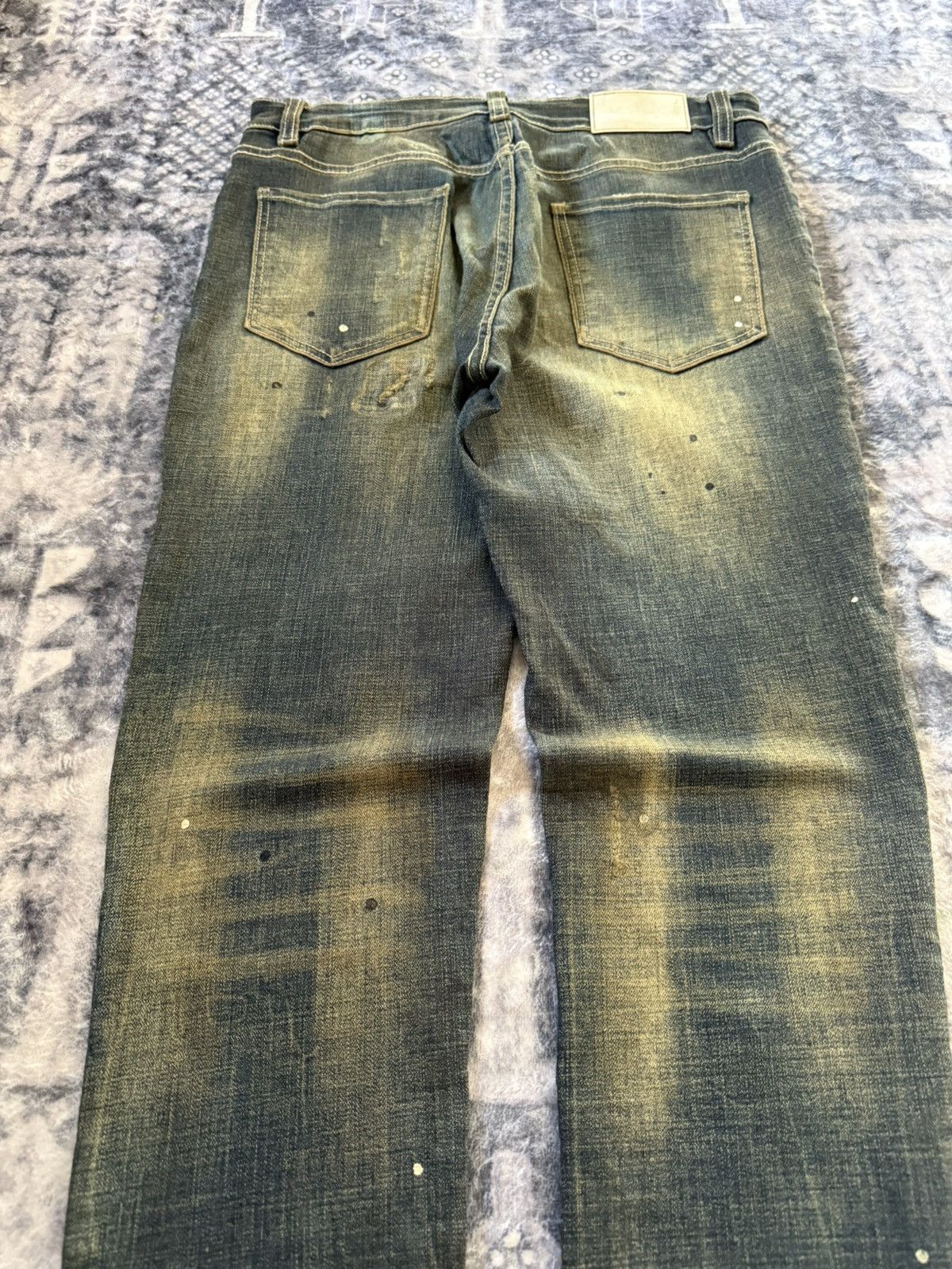 Hysteric Glamour Semantic Design Japan Mud Wash Distressed Tapered Jeans Size US 30 / EU 46 - 13 Thumbnail