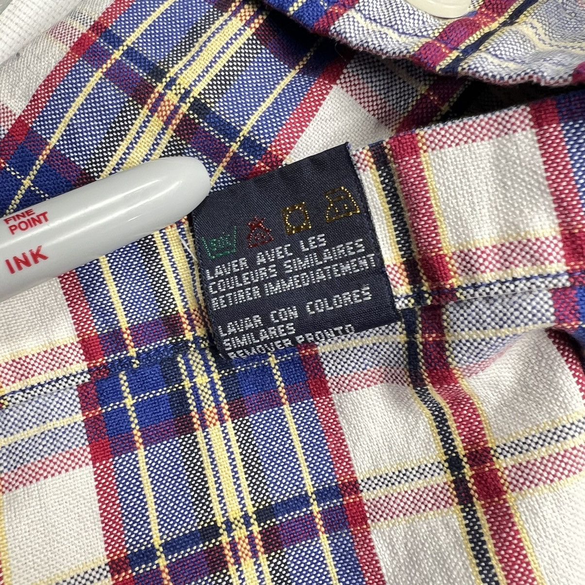 Tommy Hilfiger × Vintage VTG Tommy Hilfiger Shirt Plaid Button Down Long Sleeve Size US L / EU 52-54 / 3 - 19 Thumbnail