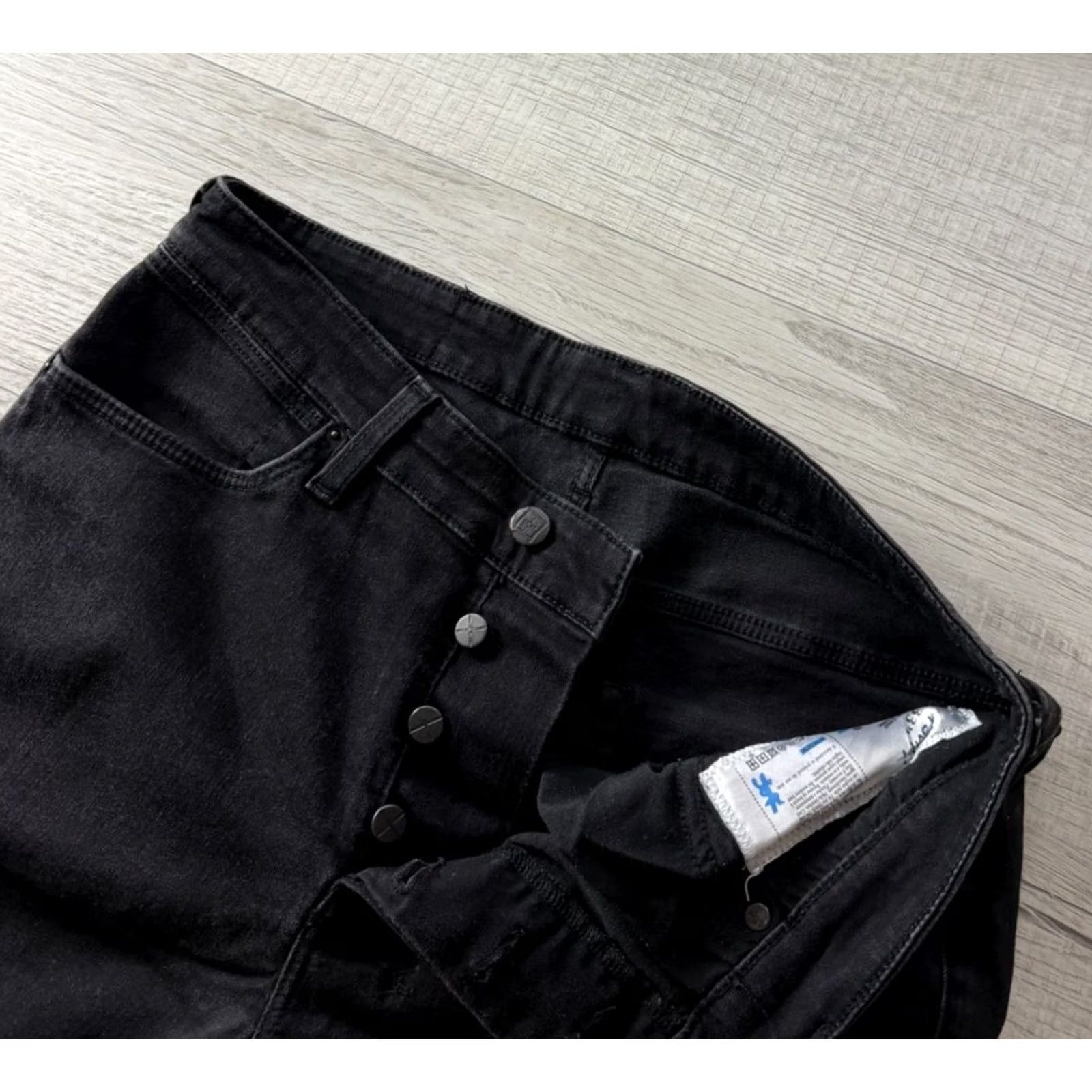 Ksubi Ksubi Jeans Slim Skinny 33x34 Van Winkle Black Rebel Mens Jeans Button Fly 90s City Punk Size US 33 - 3 Thumbnail