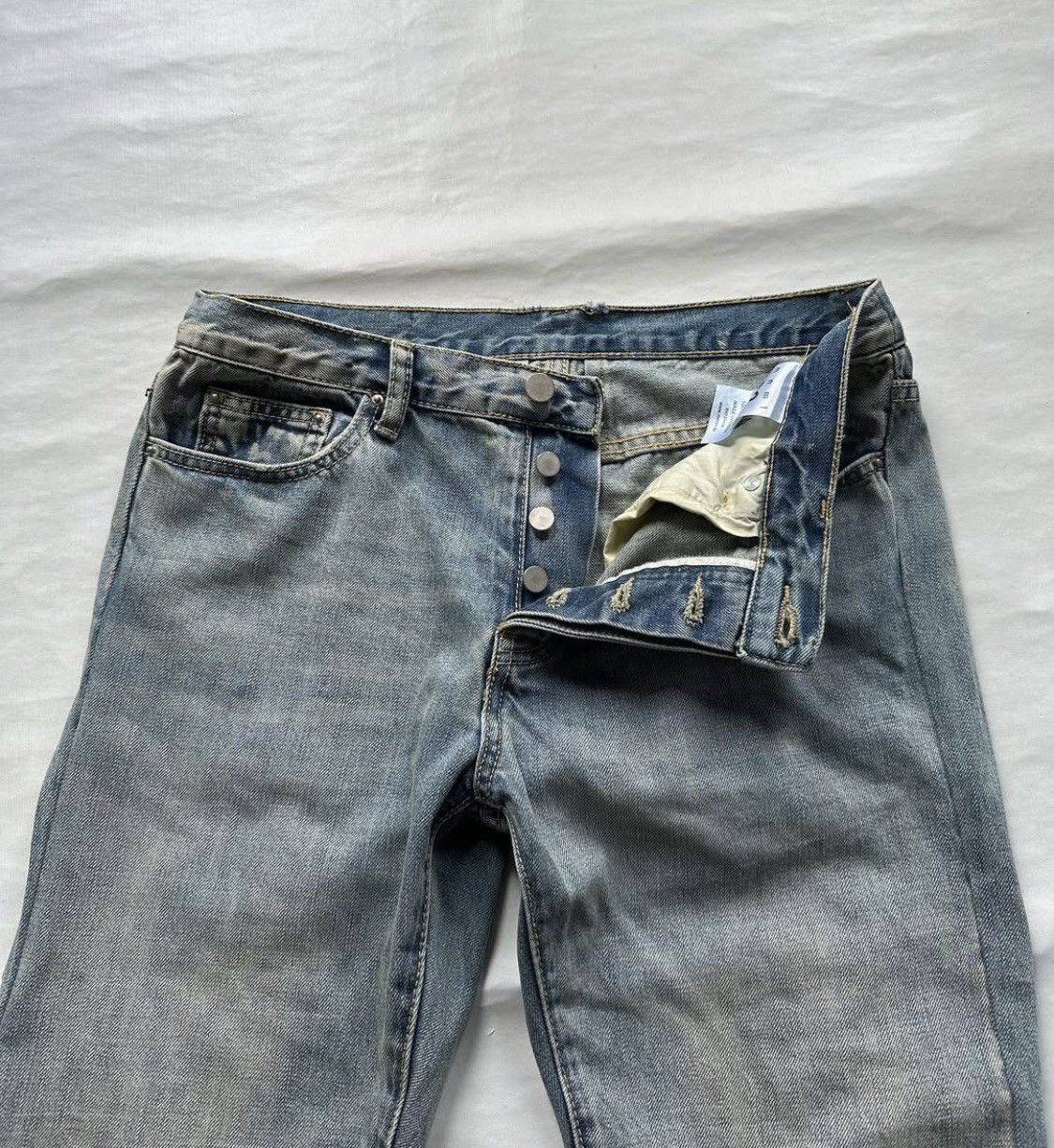 Designer × MNML MNML M5 Zipper Slim Denim Pants Blue Size US 32 / EU 48 - 3 Thumbnail