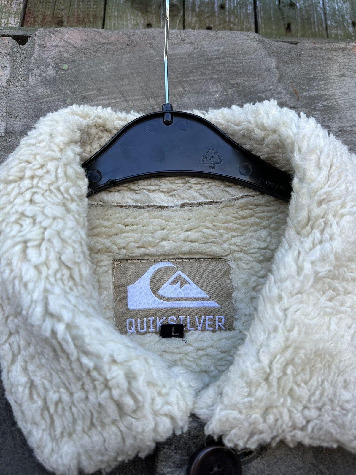 Quiksilver × Vintage Vintage Y2K Quiksilver Boarding Sherpa Leather Jacket Size US L / EU 52-54 / 3 - 5 Thumbnail