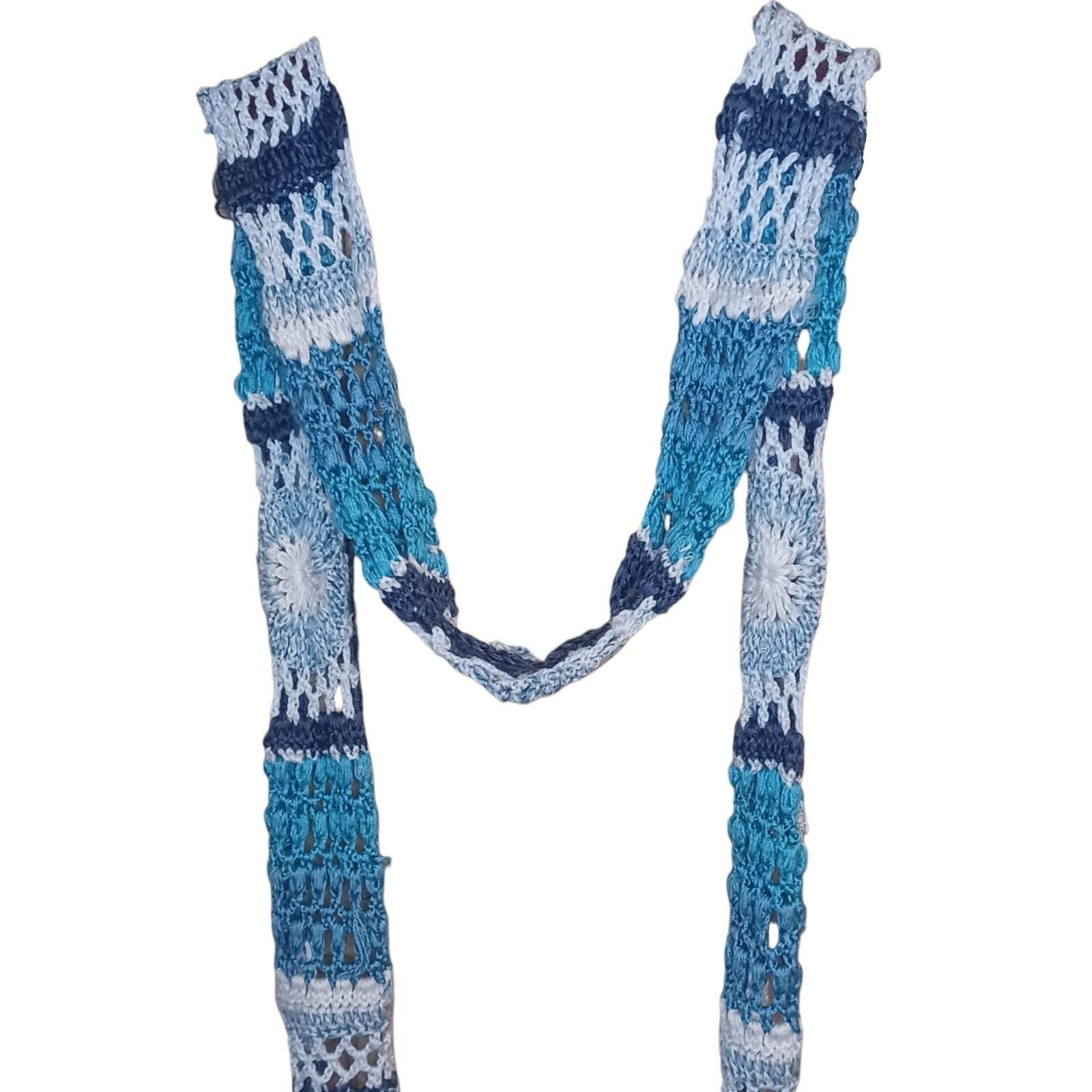 Unknown London Women's Thin Blue Scarf 6 Ft Size ONE SIZE - 1 Thumbnail