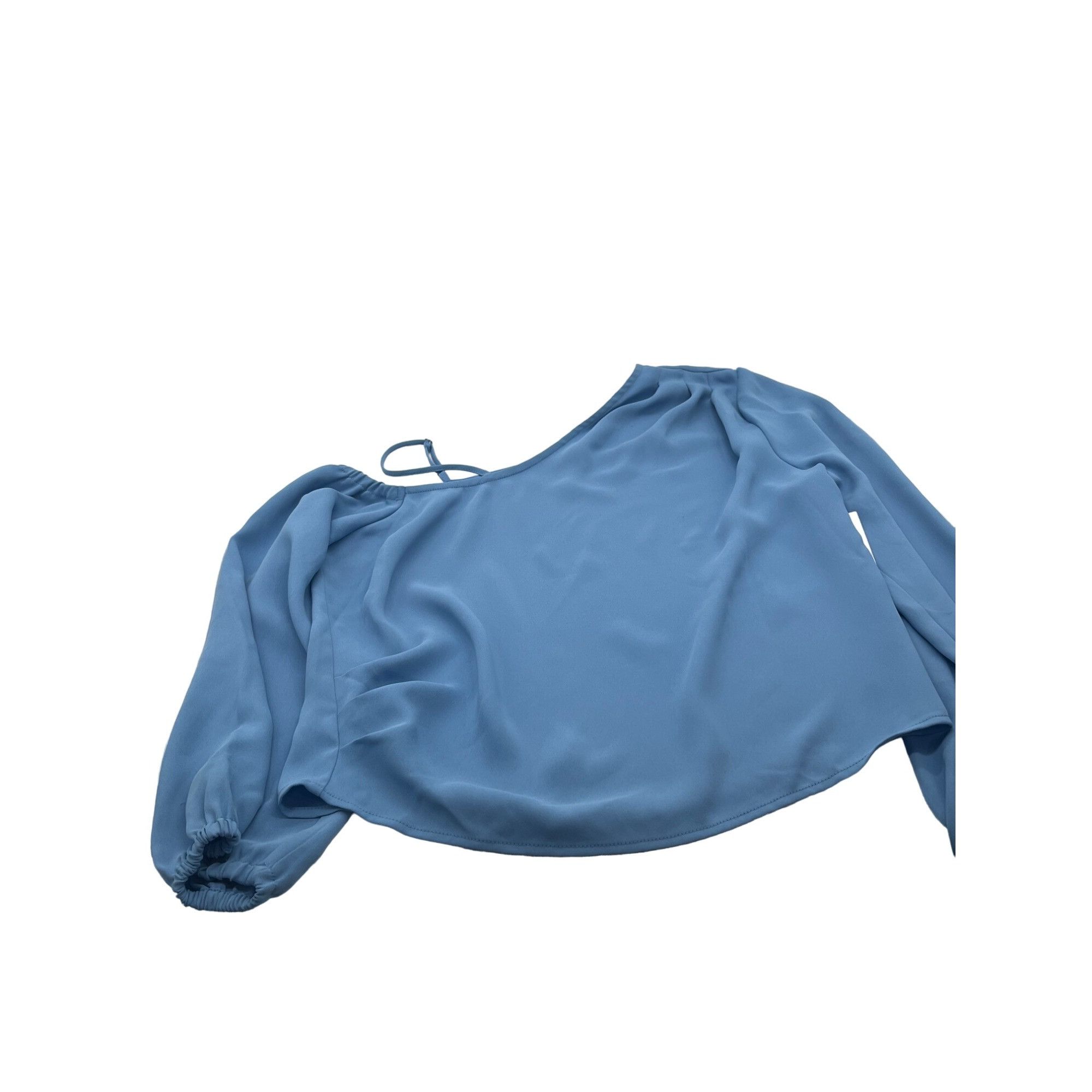 Other Open Edit Pleated Asymmetric Top, Blue Lake, M Size M / US 6-8 / IT 42-44 - 12 Thumbnail