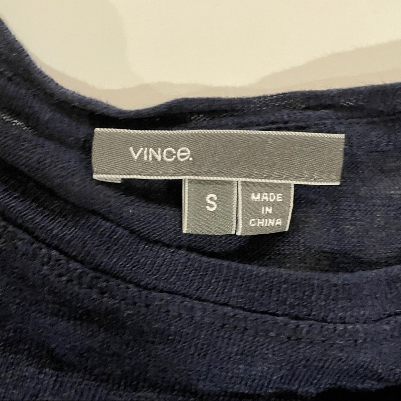 Vince Vince 100% Linen Navy Blue Long Sleeve Top Size S Size S / US 4 / IT 40 - 5 Thumbnail