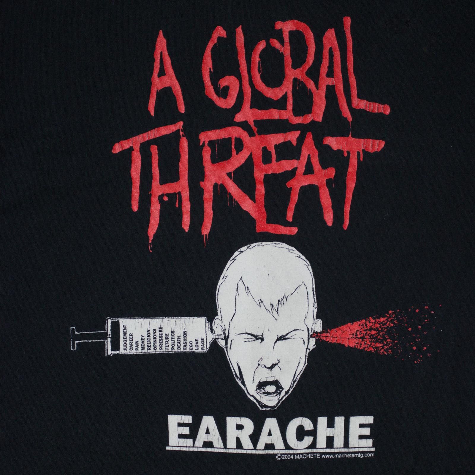 Vintage 2004 A Global Threat Earache Tee Size US M / EU 48-50 / 2 - 2 Thumbnail