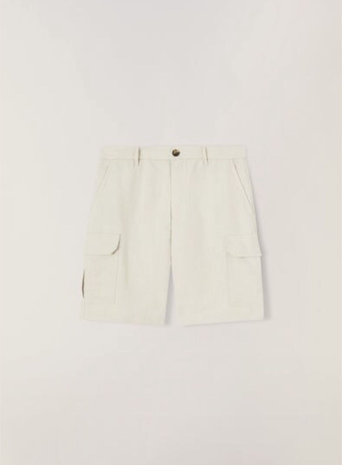 Loro Piana o1srvl11e1024 Cargo Bermuda Shorts in Off White Size US 34 / EU 50 - 1 Thumbnail