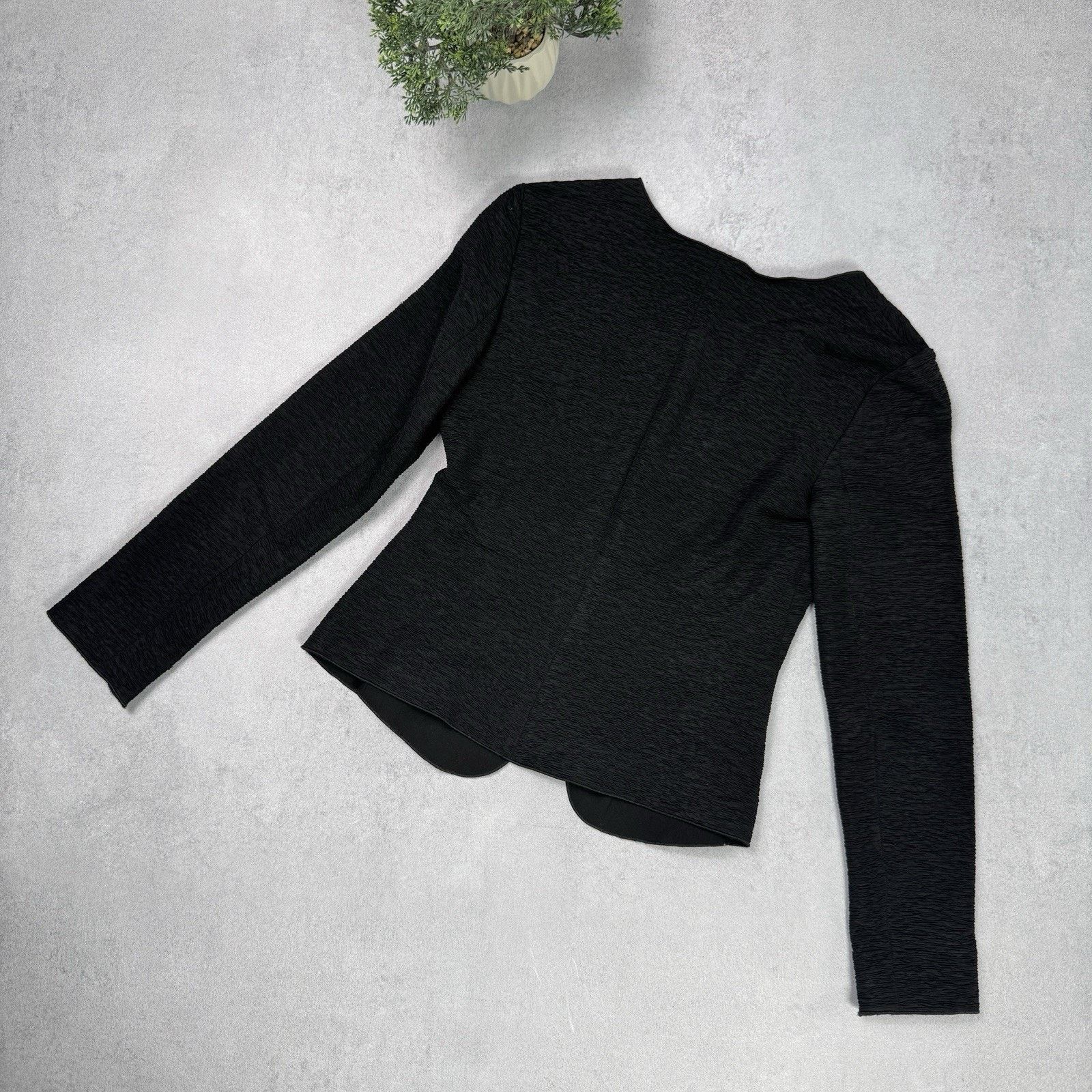 Armani Collezioni Armani Collezioni Pleated Jacket Blazer Black Size 42 Size M / US 6-8 / IT 42-44 - 10 Thumbnail