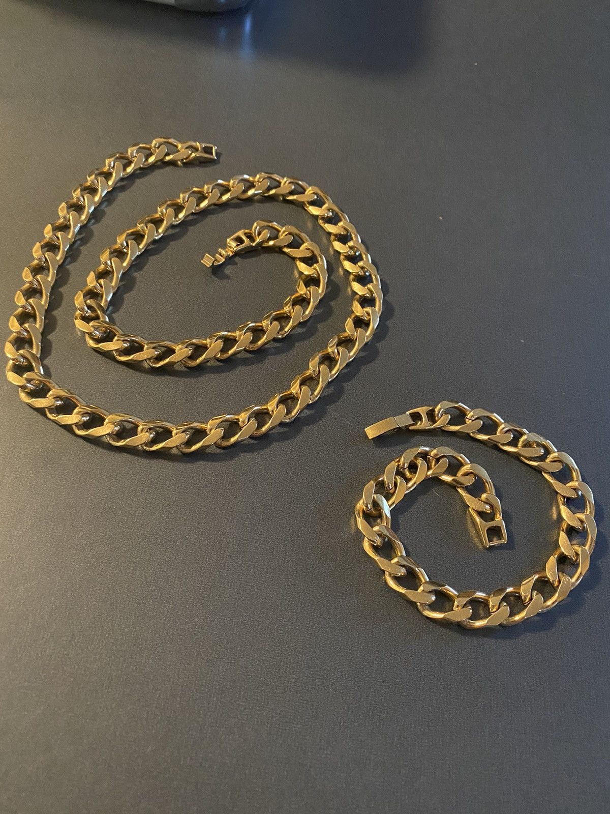 Jewelry Hollow Cuban Bracelet Gold Plated 9" Size ONE SIZE - 22 Thumbnail