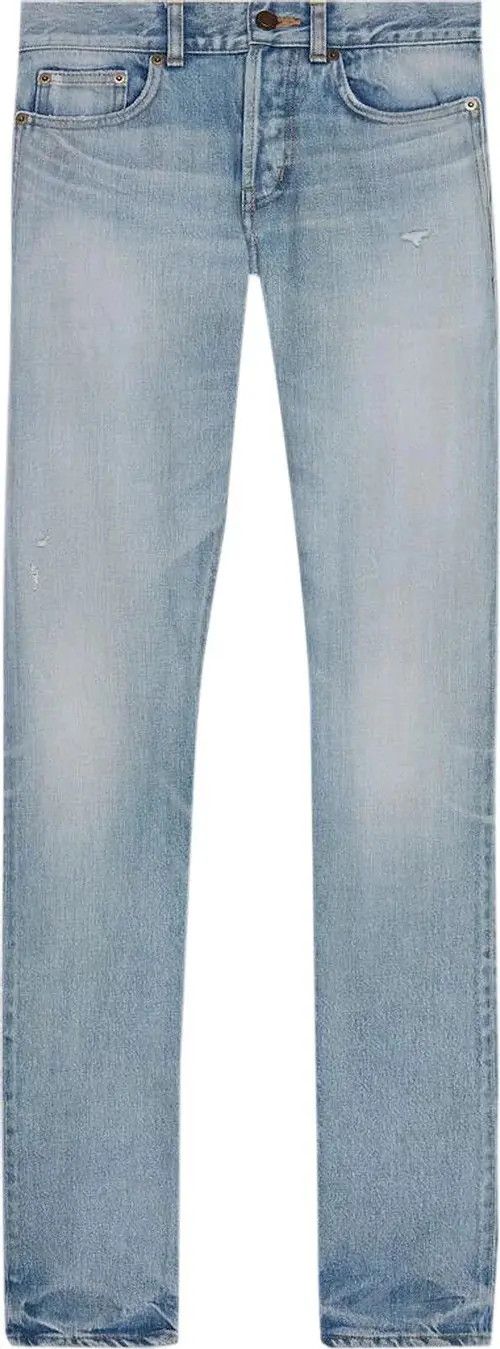 Saint Laurent Paris o1bcso1str1124 Slim Fit Jeans in Light Blue Size US 26 / EU 42 - 1 Preview
