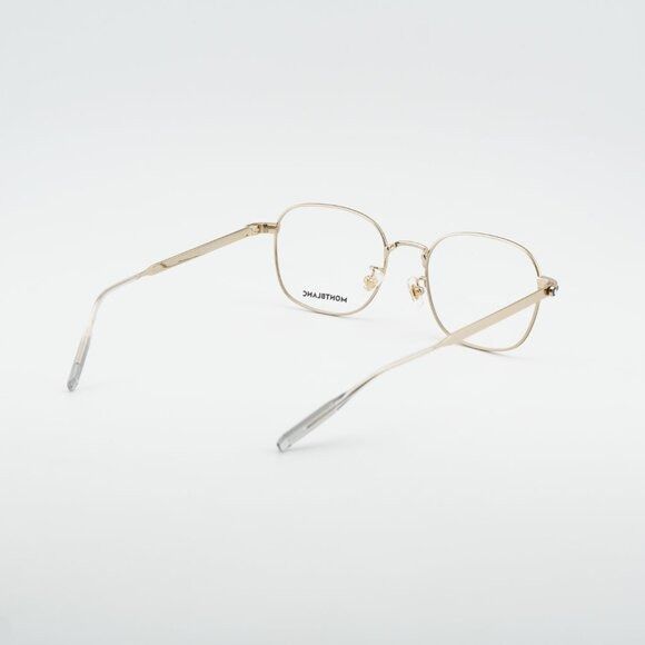 Montblanc Montblanc MB0238OK 001 Eyeglasses Gold 52mm Square Frame Size ONE SIZE - 9 Thumbnail