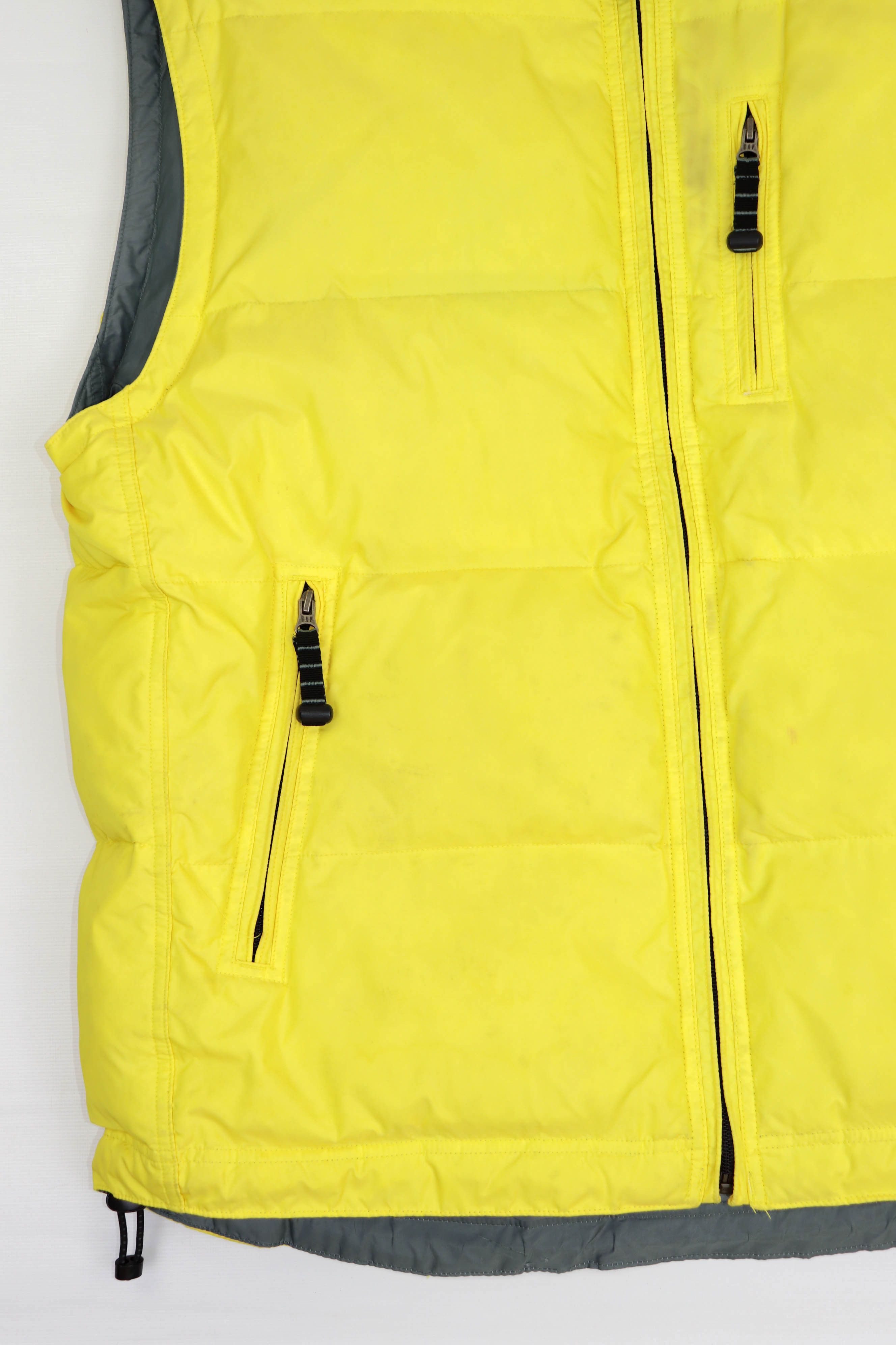 Gap GAP Vintage YellowGray Reversible Down Puffer Waistcoat Vest Size US XL / EU 56 / 4 - 6 Thumbnail