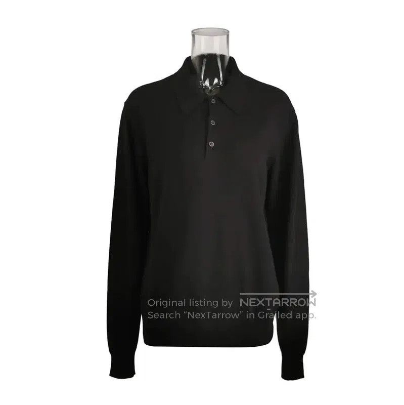 Prada Prada Black Long Sleeve Polo. Size US XL / EU 56 / 4 - 1 Thumbnail