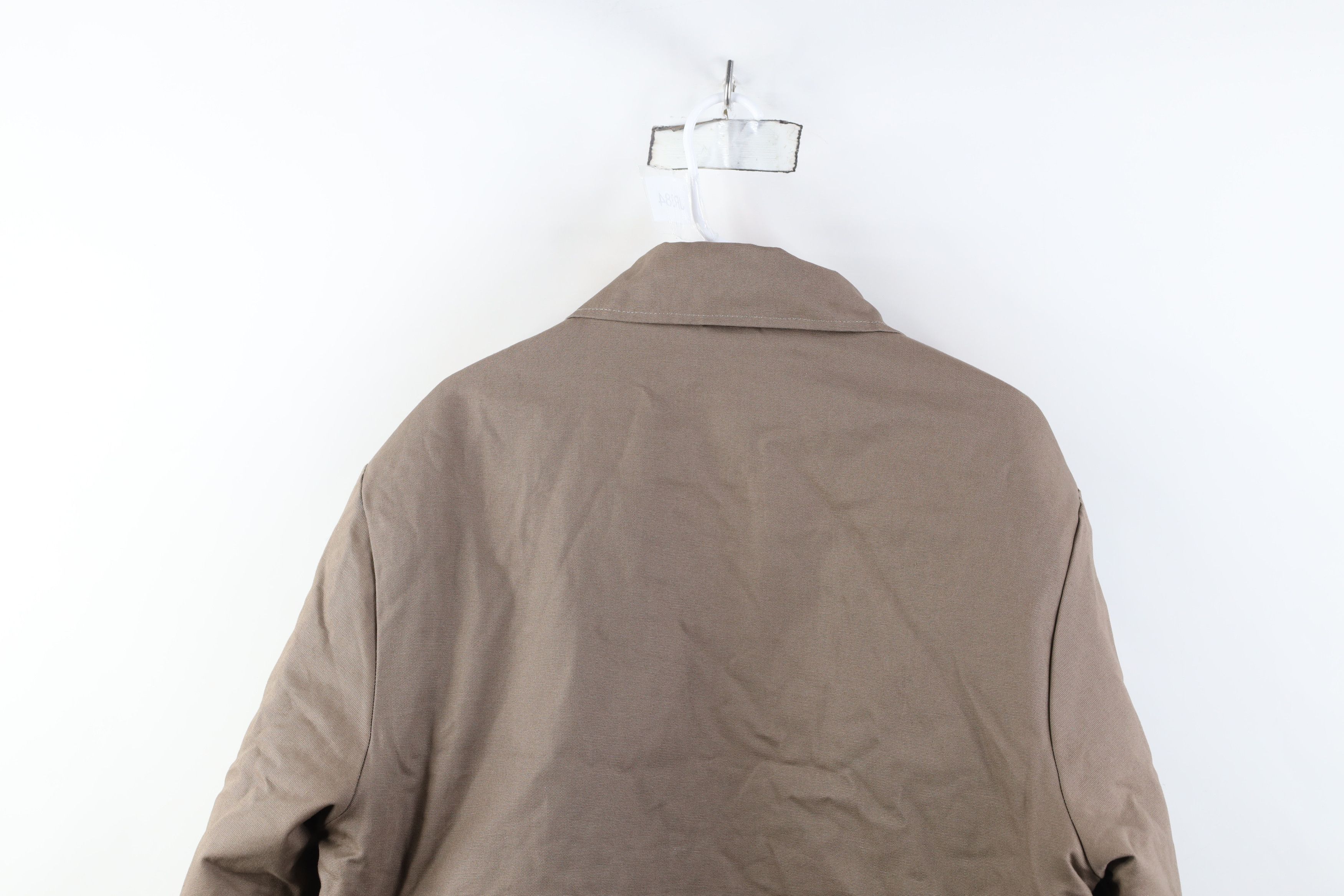 Vintage Vintage 90s Military Style Full Zip Jacket Canvas Brown Size US L / EU 52-54 / 3 - 12 Thumbnail
