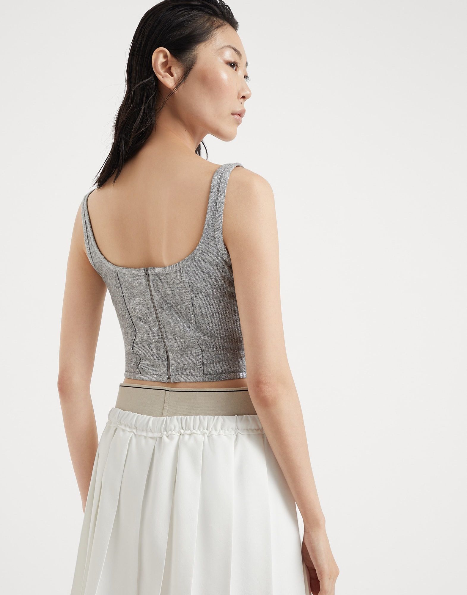 Brunello Cucinelli o1y0825 Bustier in Gray Size M / US 6-8 / IT 42-44 - 4 Thumbnail
