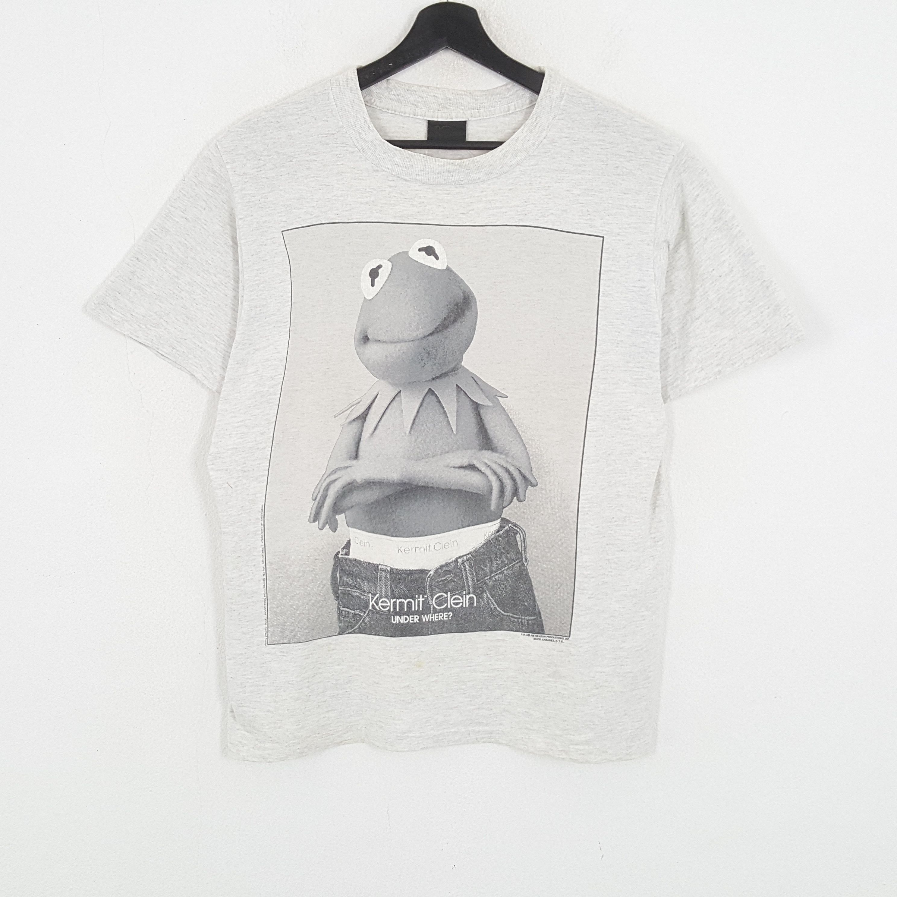 Vintage KERMIT CLEIN Parody CK Brand Streetwear Style Tshirt Size US L / EU 52-54 / 3 - 1 Thumbnail