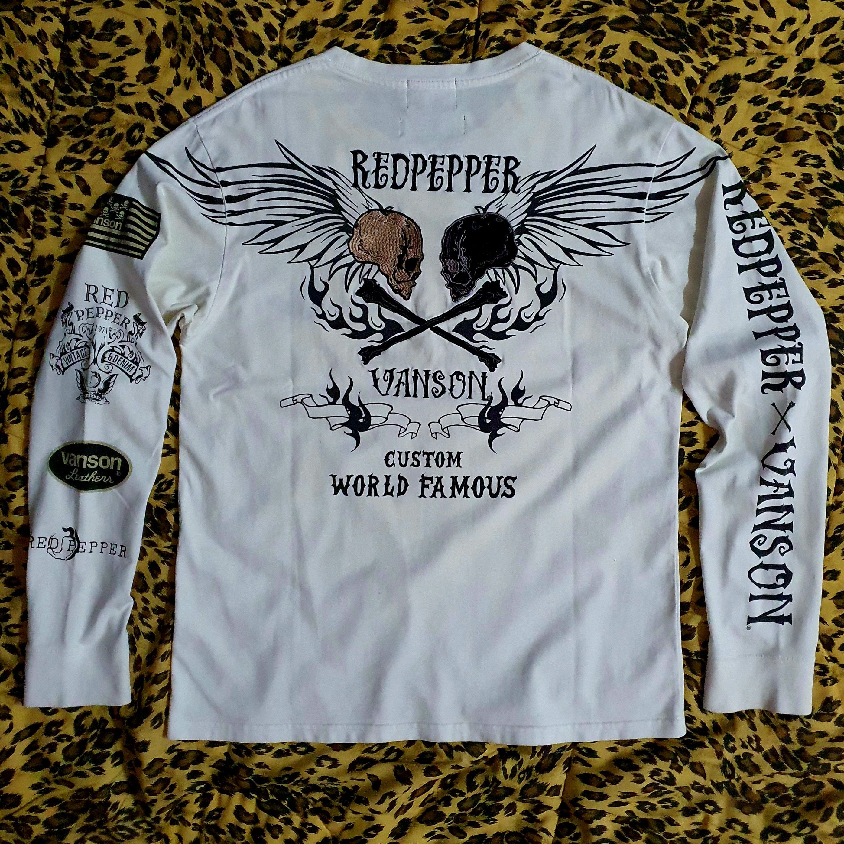 Vanson Leathers Vanson Leathers x Red Pepper Skulls Embroidered Size US L / EU 52-54 / 3 - 2 Thumbnail