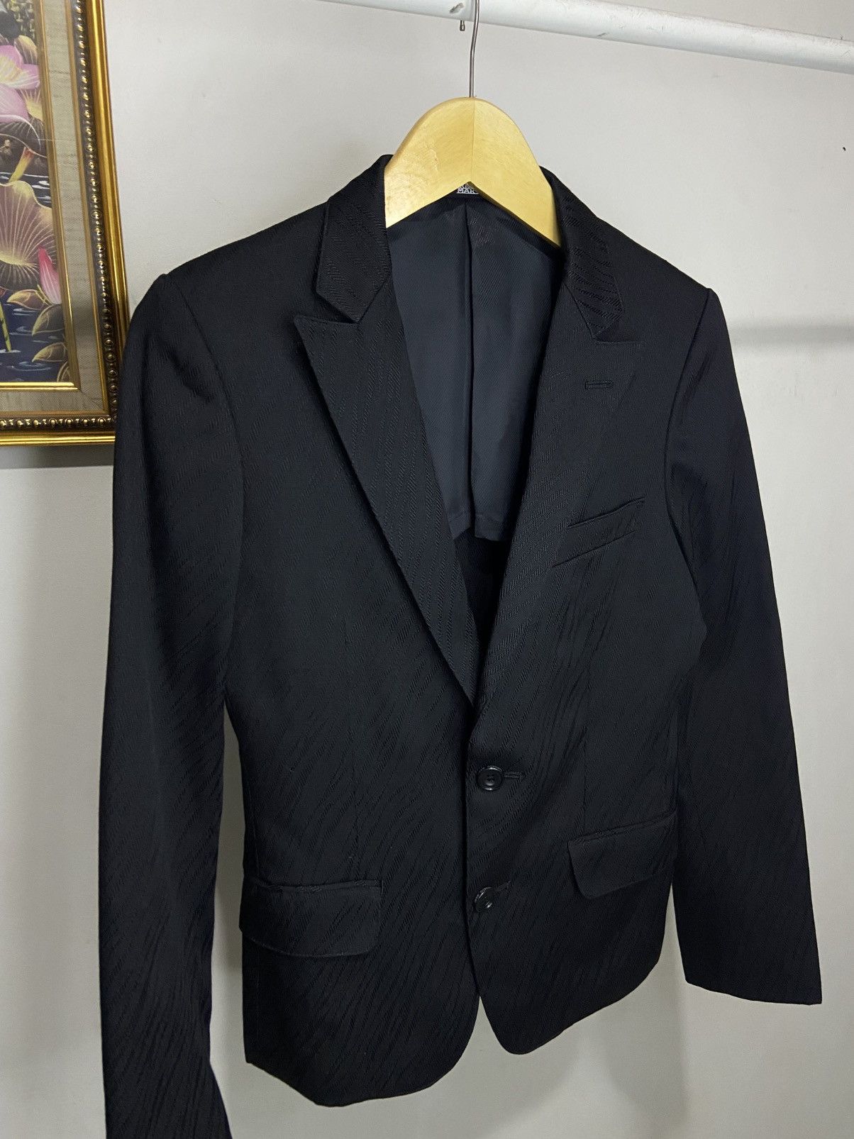 Tornado Mart 🔥 RARE 🔥Tornado Mart Japan Pattern Single Breasted Blazer Size 38S - 3 Thumbnail