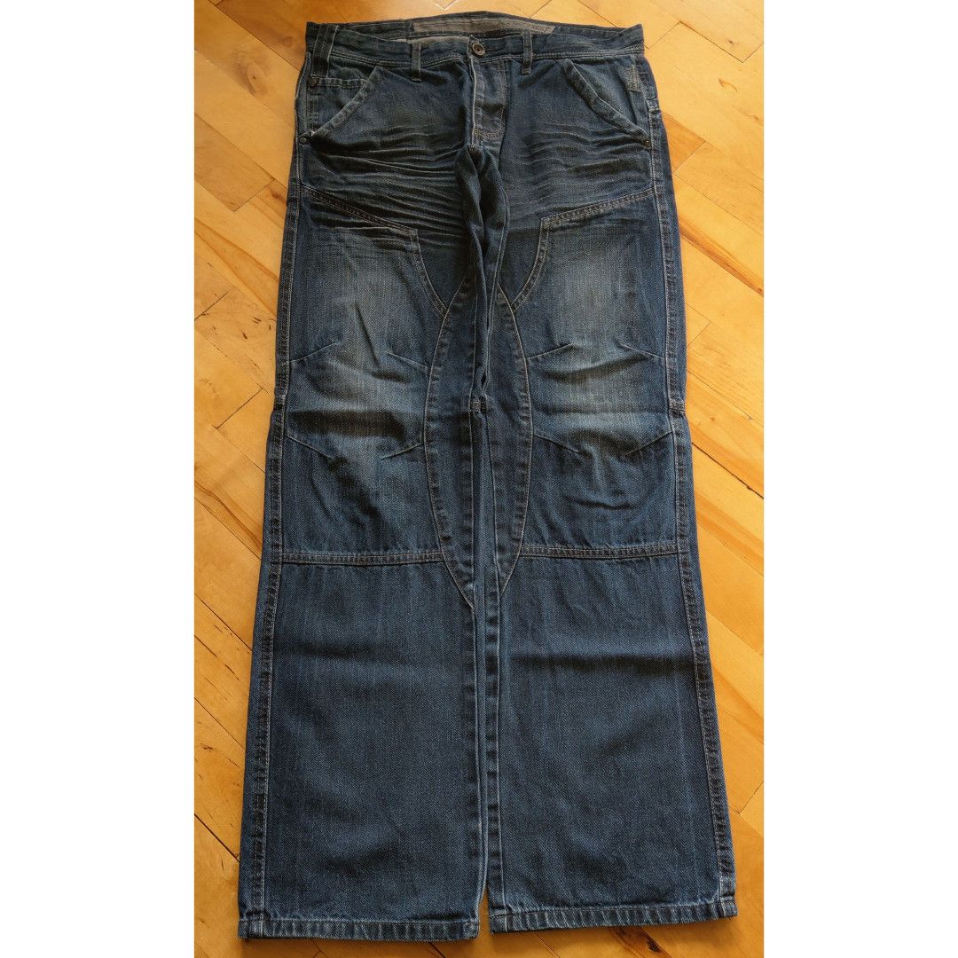 Vintage Skinny Baggy Stacked Pants Flared Alt Neo Denim Goth 33 Size US 33 - 1 Thumbnail