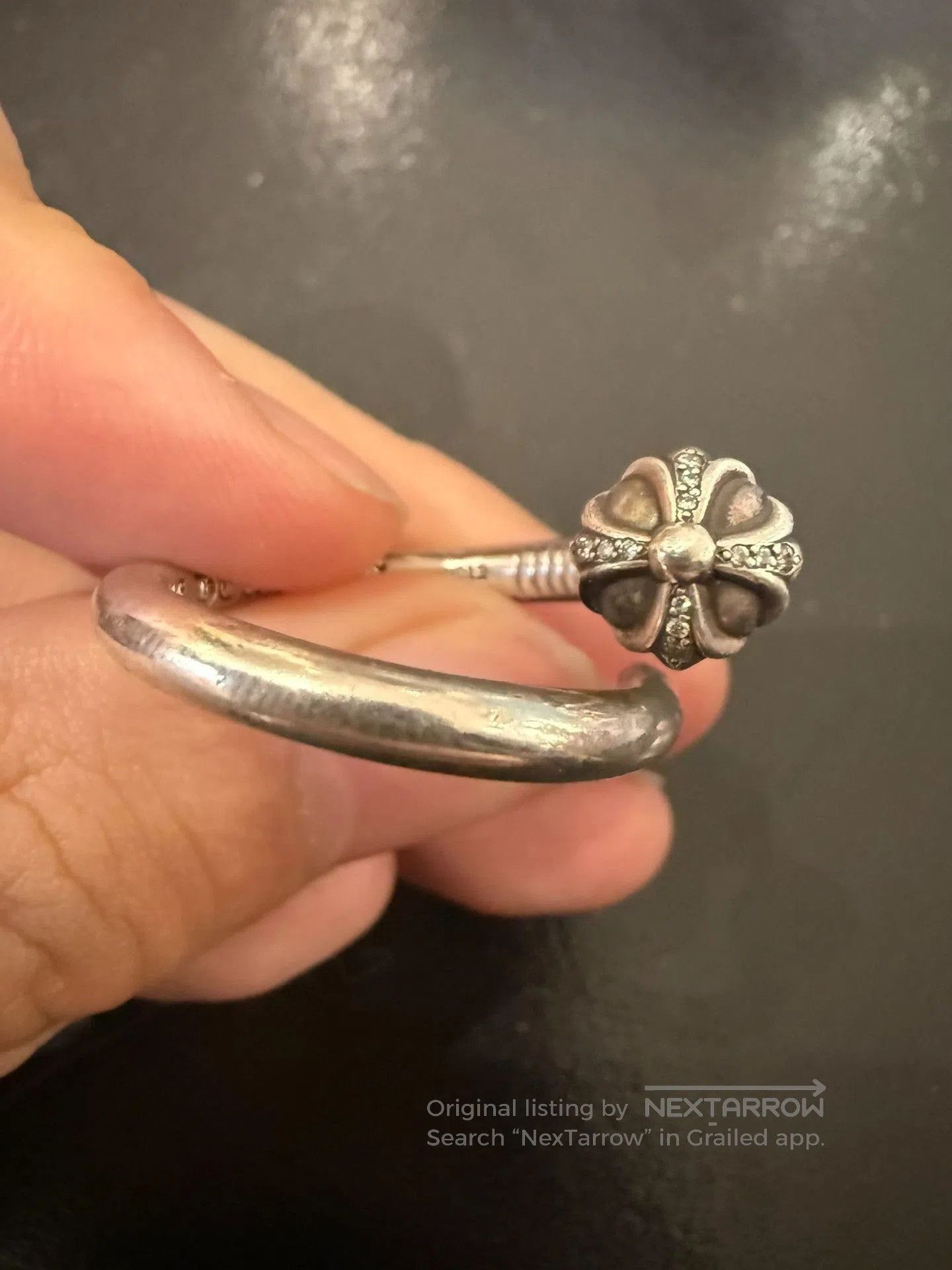 Chrome Hearts Chrome Hearts Silver Diamond Nail Ring. Size ONE SIZE - 1 Thumbnail