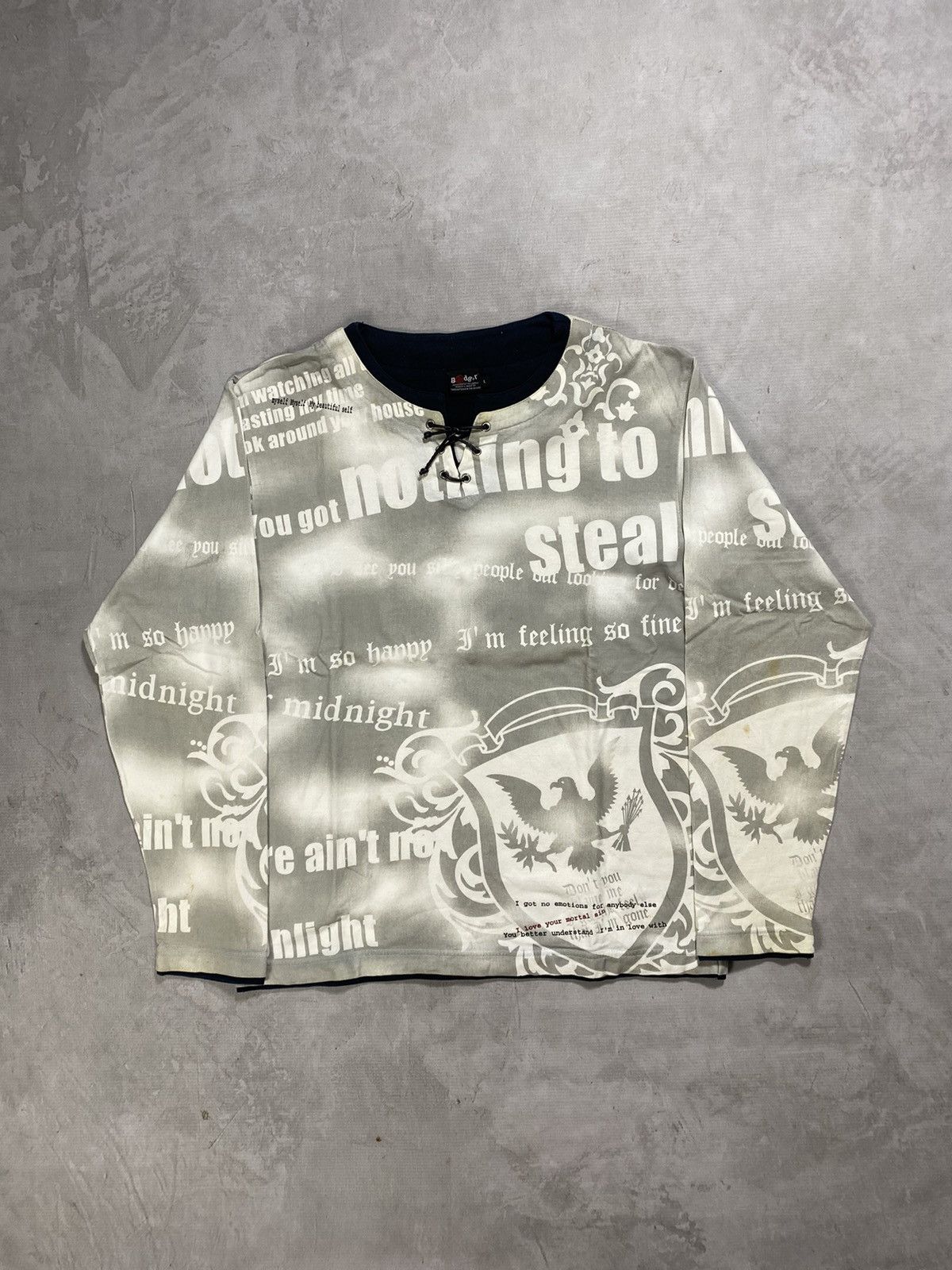 Japanese Brand Y2K Badger Longsleeve Grailed