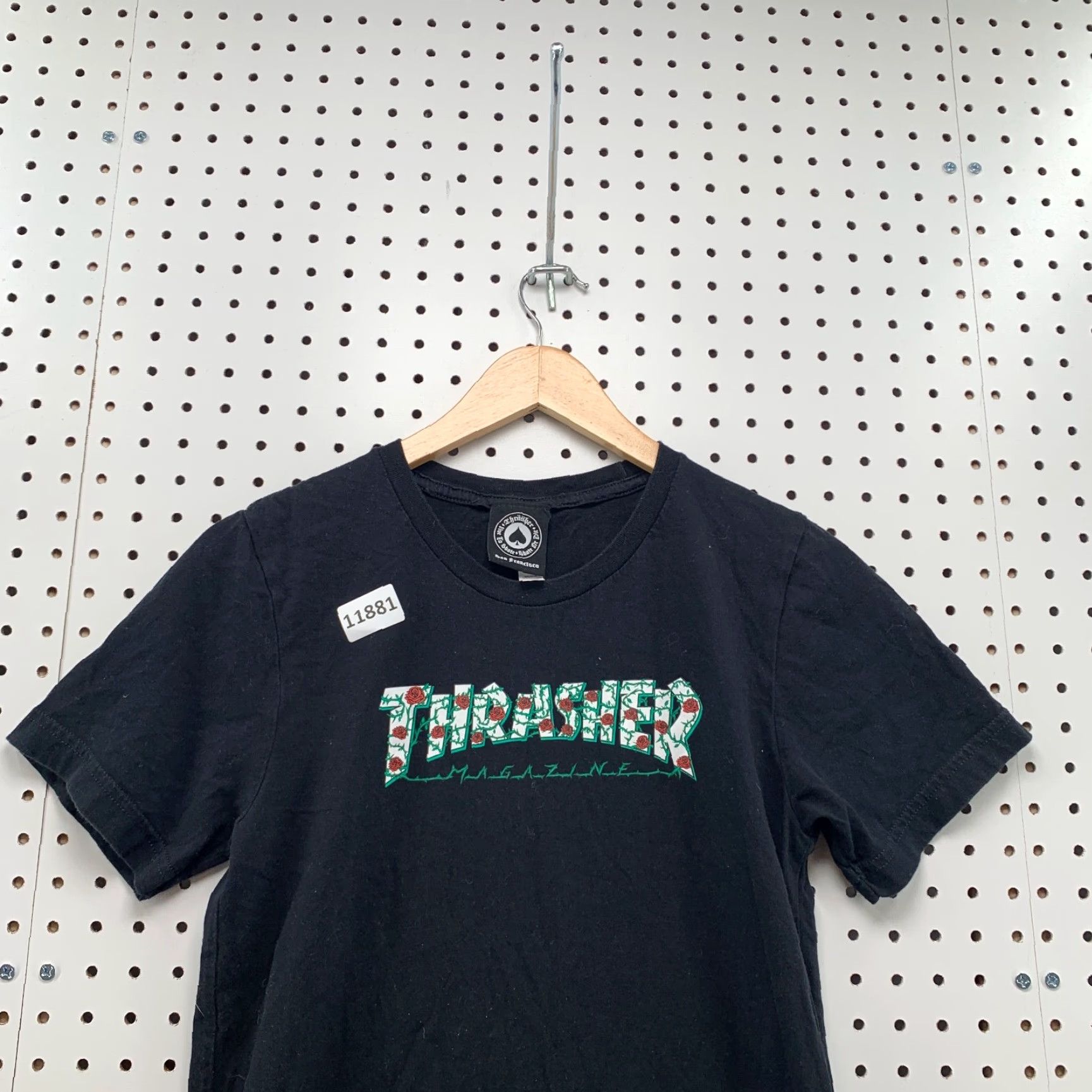 Thrasher Thrasher Shirt Small Adult Black Roses Green Graphic Short Sleeve Sz S Size US S / EU 44-46 / 1 - 2 Thumbnail