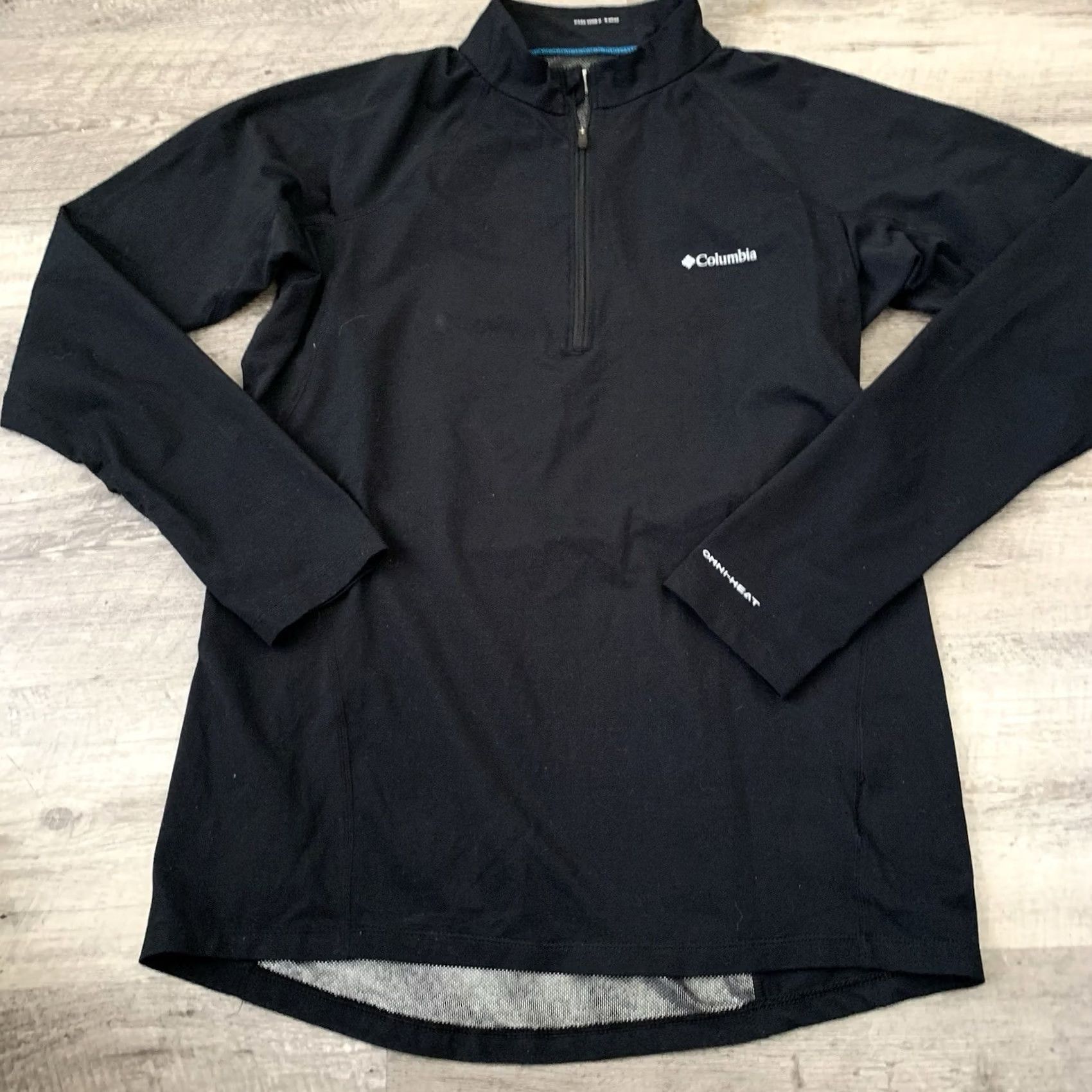 Vintage Columbia 1/4 Zip Pullover Womens Large Black Omni-Heat Shirt Light Thumbholes Activewear Hiking Running Walking Size L / US 10 / IT 46 - 7 Thumbnail